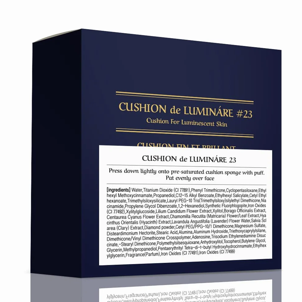 [Paris] Cushion De Lumináre Ex - 23 Beige Medio | Fondotinta Cushion con finitura radiante, copertura totale, lunga durata, formula premium, finitura morbida e luminosa, 15 g