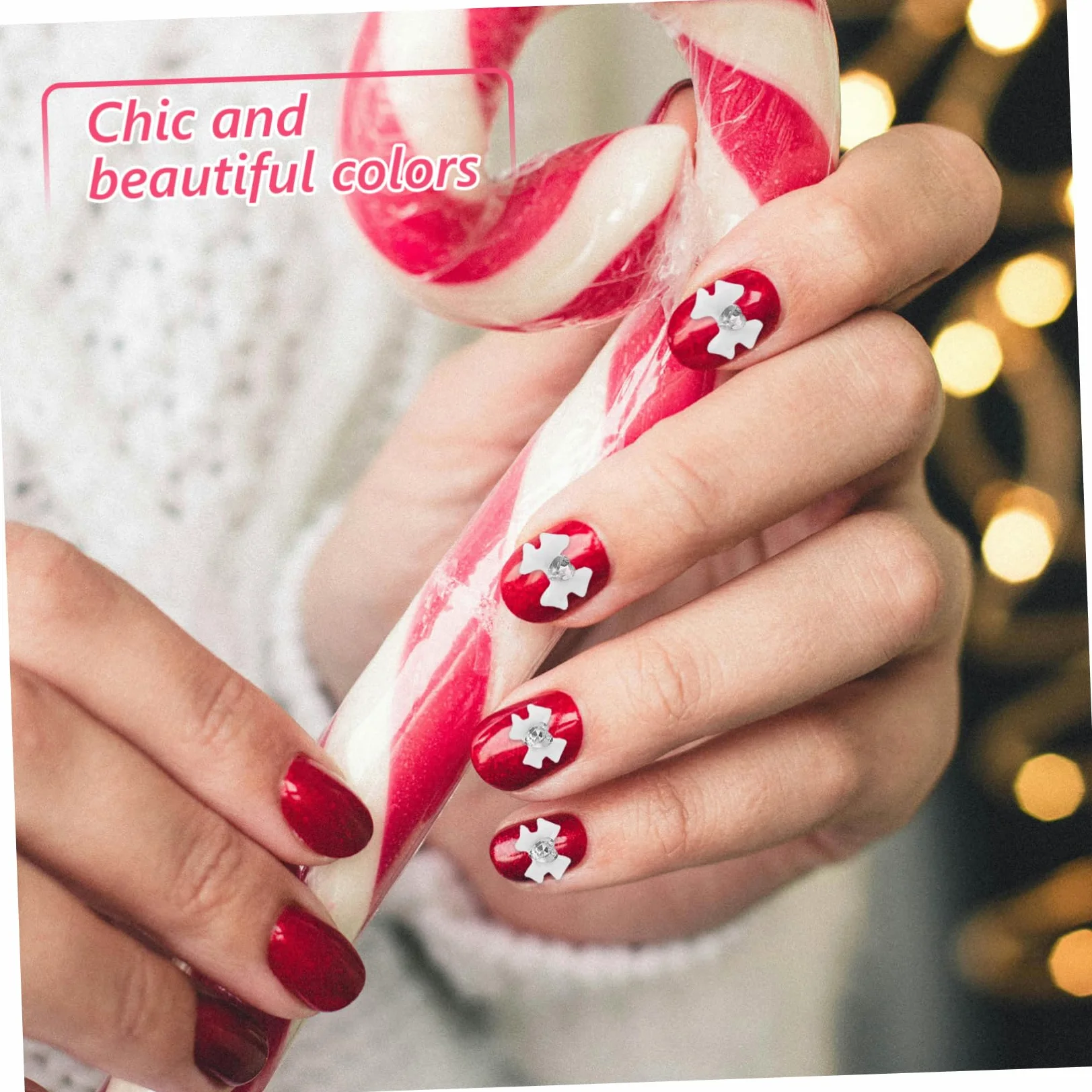 SHERCHPRY 4 Set Accessori Per Chiodi Rosa Ciondoli Per Unghie Con Strass 3d Gioielli Per Unghie Decorazione Di Nail Art Ciondolo Guidato Carino Cristallo Di 40 Pezzi*4