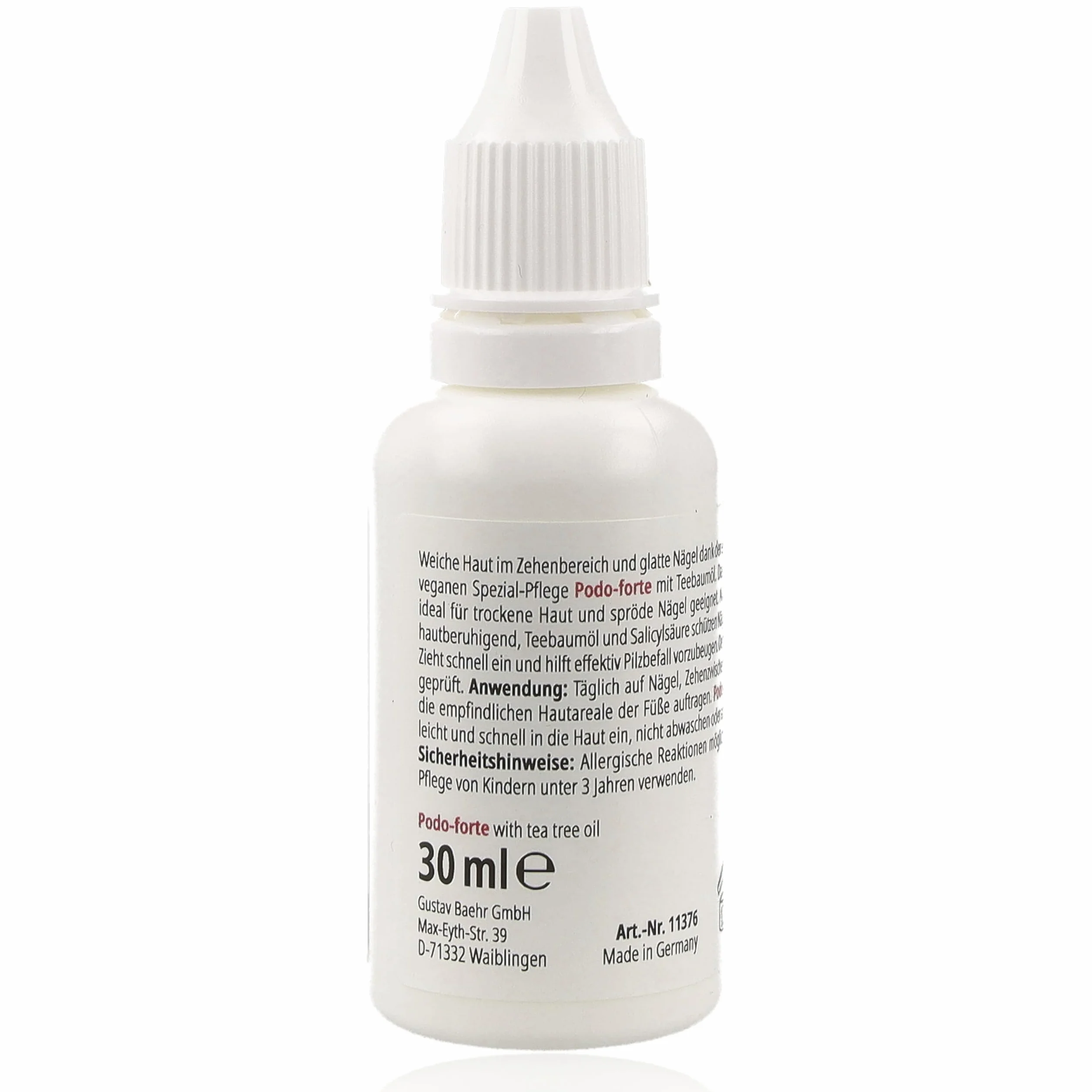Podo forte fluido con olio di albero del tè, cura speciale delle dita, cura delle unghie, pediBaehr, 30 ml