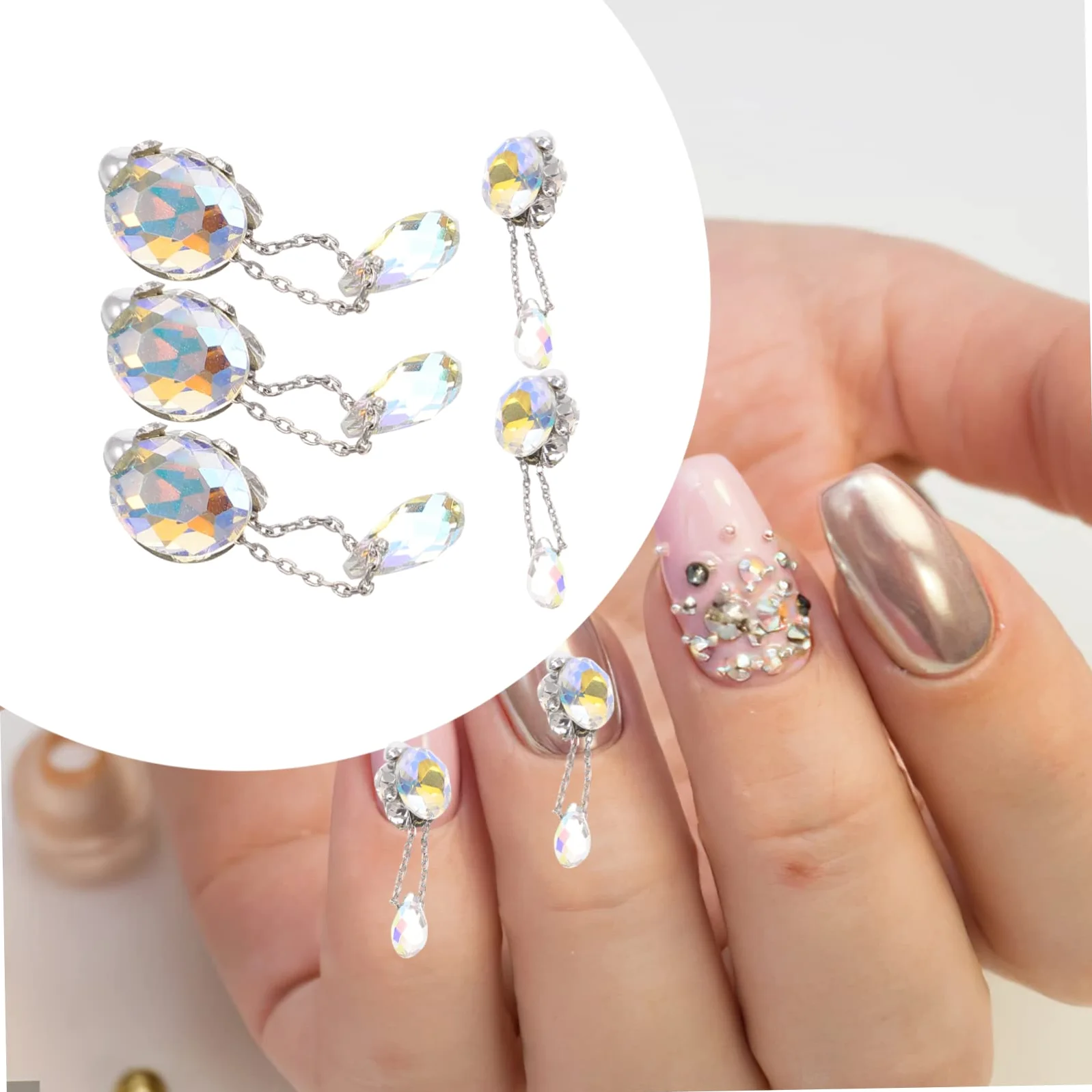 15pezzi Charm Per Unghie Ciondoli Per Nail Art Decorazioni Eleganti Per Manicure Accessori Diy Per Unghie Design Unico e