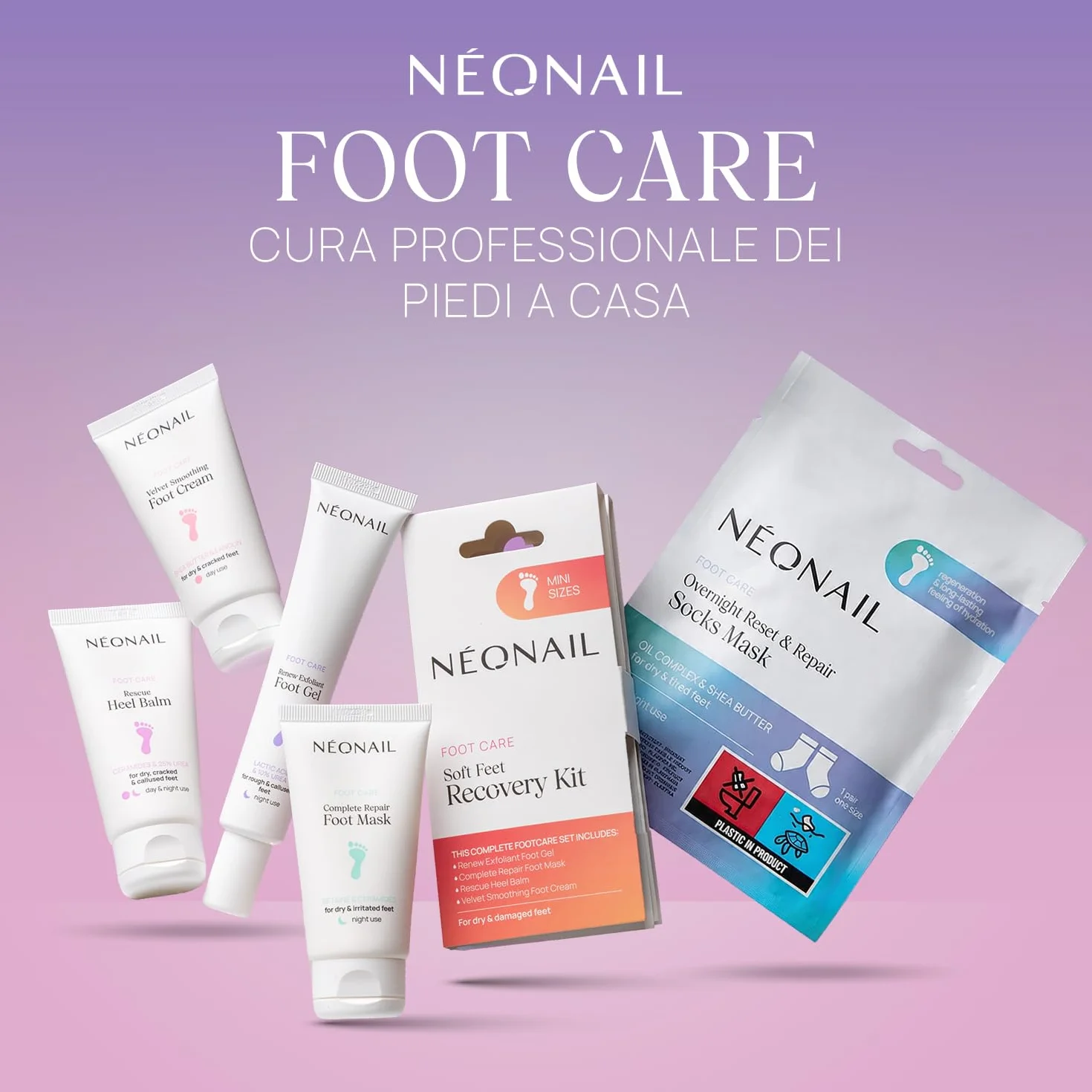 NÉONAIL Gel esfoliante piedi con urea 10% e acido lattico - Renew Exfoliant Foot Gel - gel cheratolitico per piedi secchi e screpolati - 50 ml