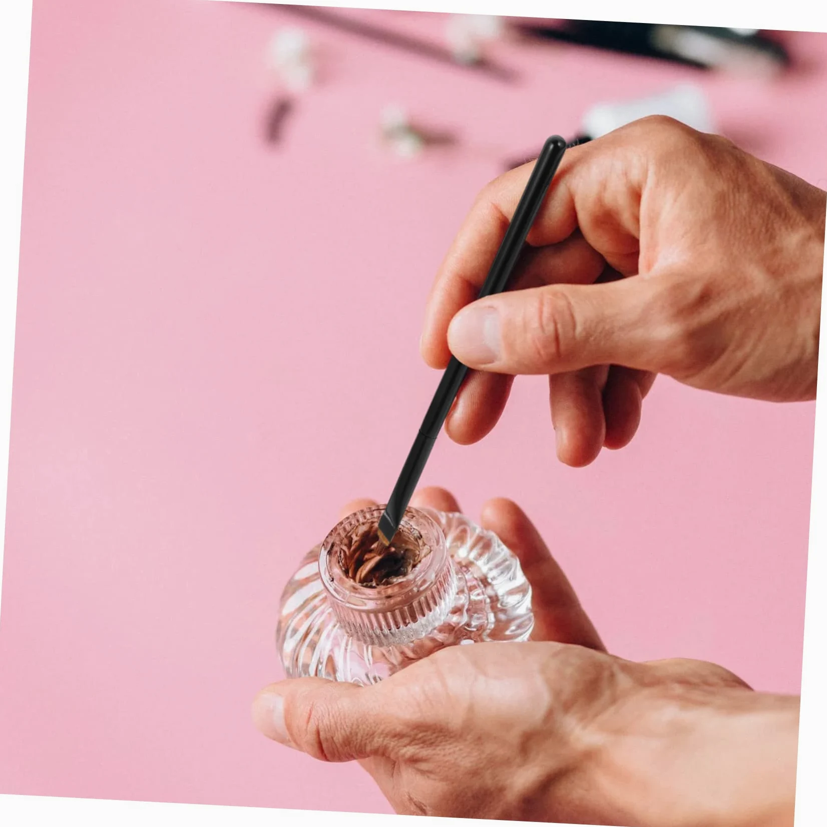 POPETPOP 15pezzi Pennelli Per Trucco Professionale Kit Di Spazzole Per Eyeliner Ombretto e Make up Per Occhi Setole Materiale Di Alta Qualità Per Applicazione Facile e Precisa