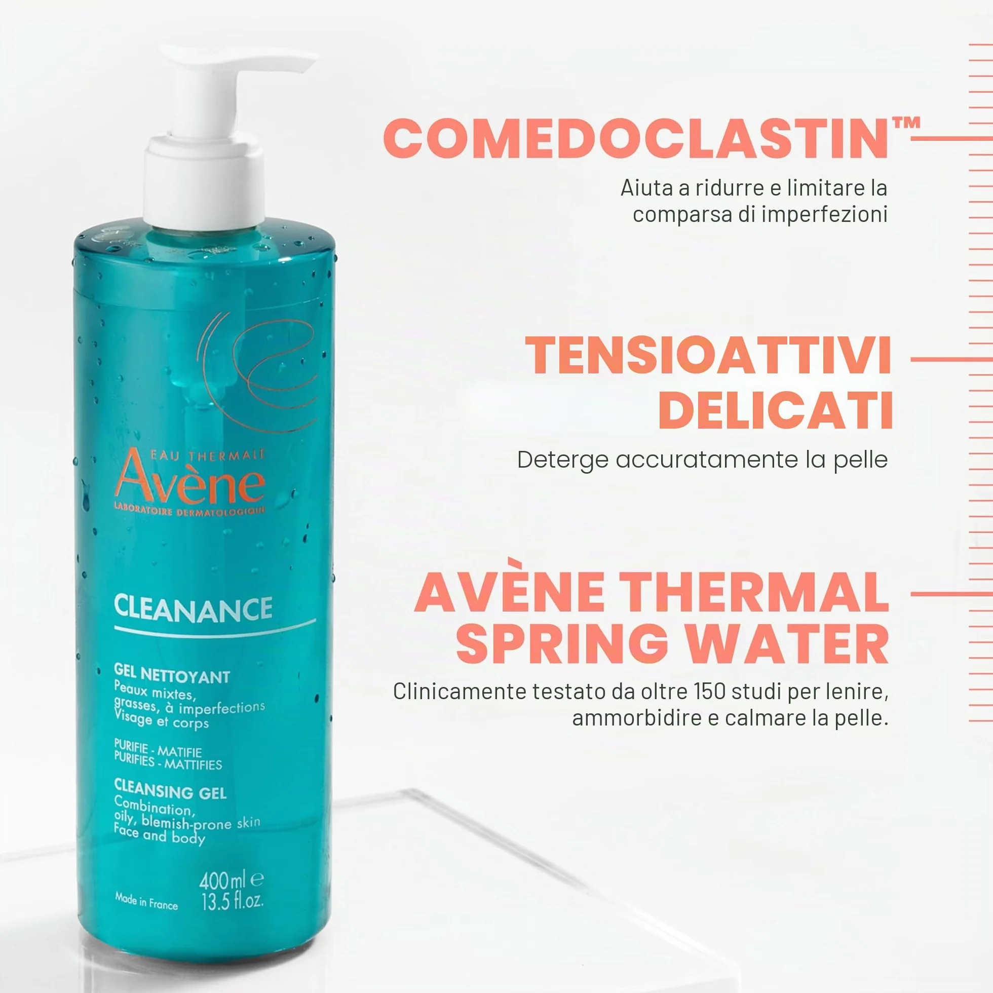 Avene - Avene Cleanance Gel Detergente Viso per Acne 400ml - 980138729