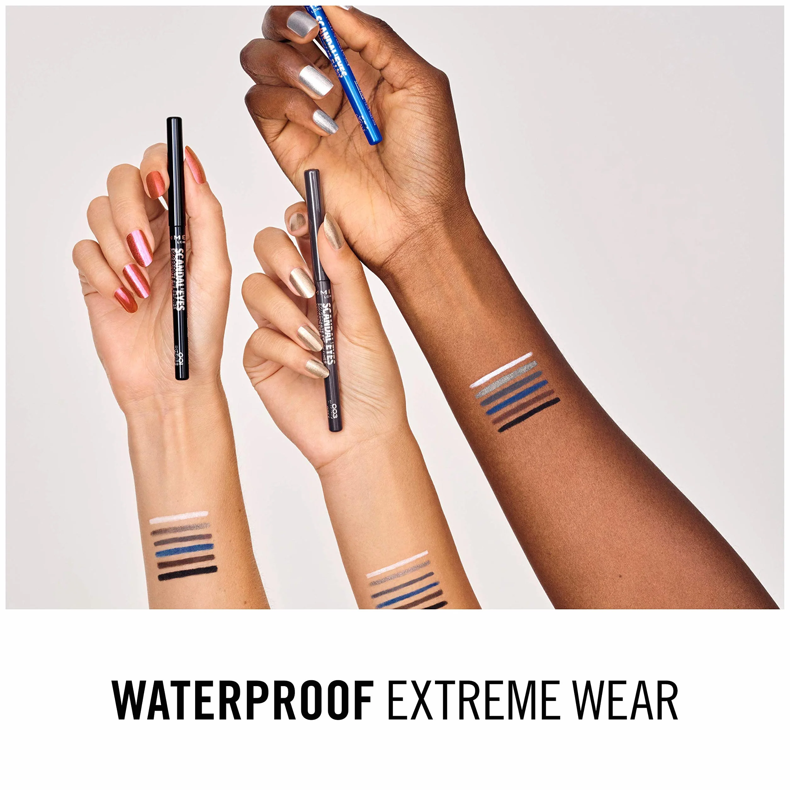 Rimmel London ScandalEyes Exaggerate Eye Definer Matita Occhi Waterproof 001 Intense Black 0.35g
