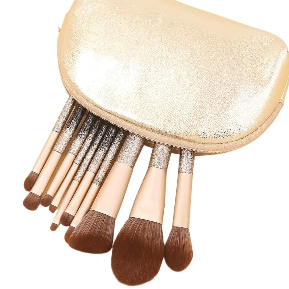 Set di pennelli per Trucco da 10 Pezzi Pennello per ombretto Set Speciale Super Morbido Pennello per ombretti Portatile per Occhi