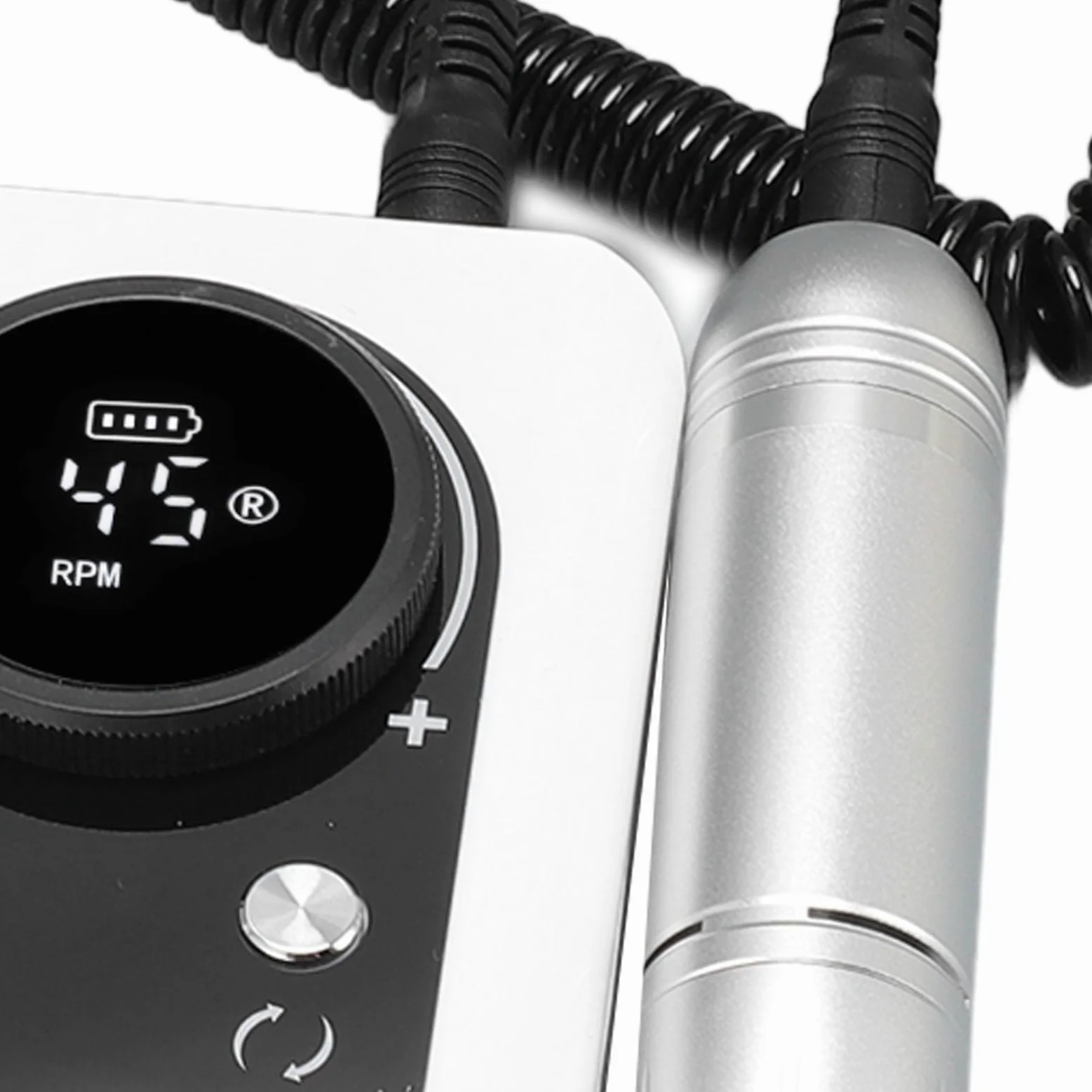 Pongnas Trapano Elettrico per Unghie, Levigatrice per Unghie Portatile Ricaricabile Professionale 45000 Giri/min per in Gel Acrilico, con 8 Punte per Trapano per e Bande