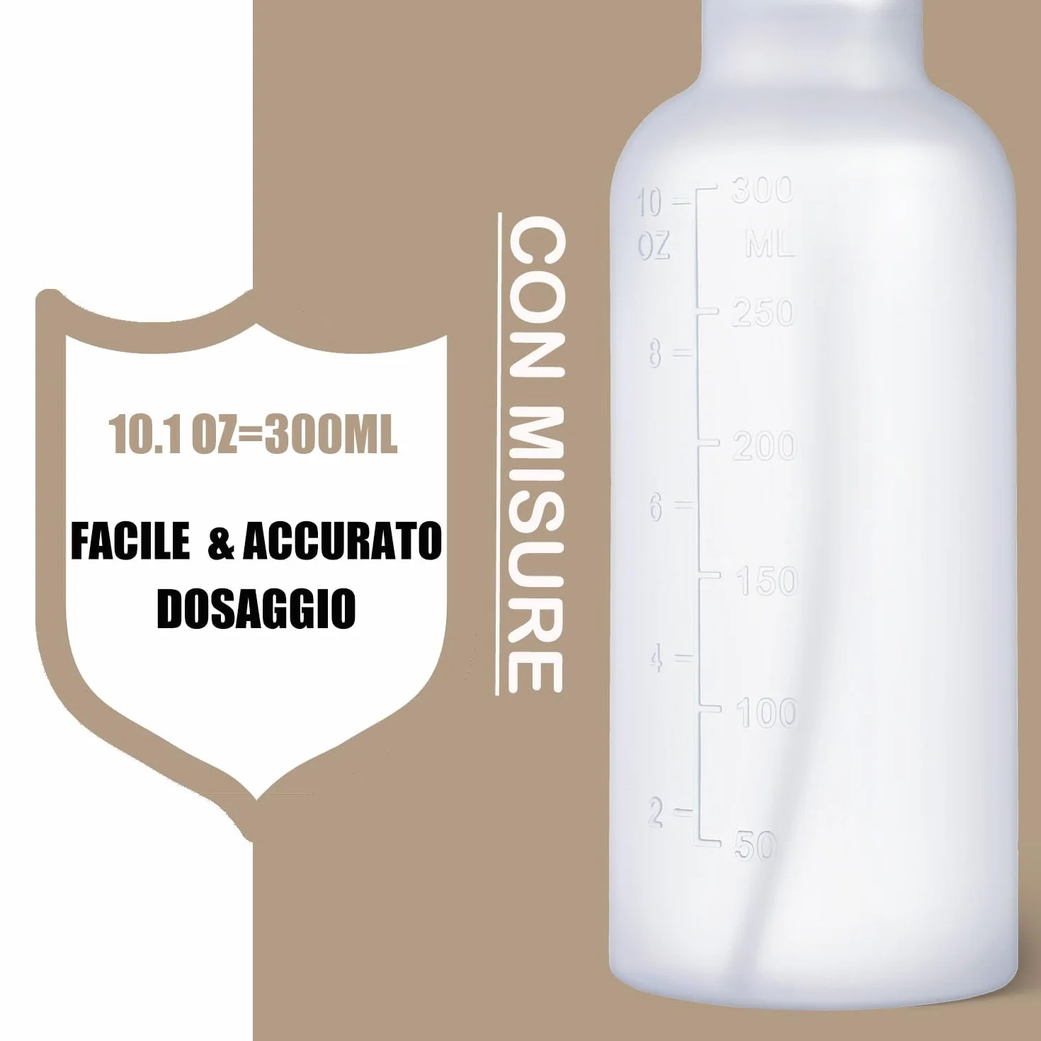 VEXPLO Spruzzino Nebulizzatore 300ml, Bottiglie Spray Vuote in Plastica Senza BPA, Regolabile Mist/Stream, Confezione da 2