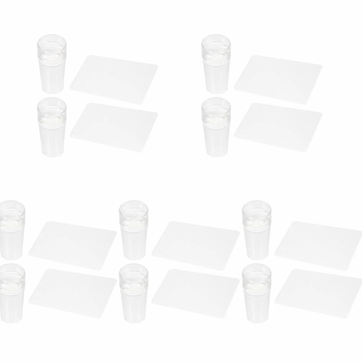 FRCOLOR 10sets Stamper Per Unghie Silicone Per Nail Art Raschietti Inclusi Perfetti Per Punta Francese e Decorazioni Eleganti Facile Da Usare e Resistente