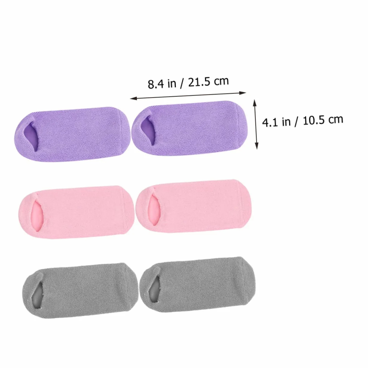 3paia Socks Idrogel Con Gel Idratante Di Calzini Antiscivolo Per Donna e Ragazza Comfort Per Piedi Secchi e Screpolati Per Spa e Notte