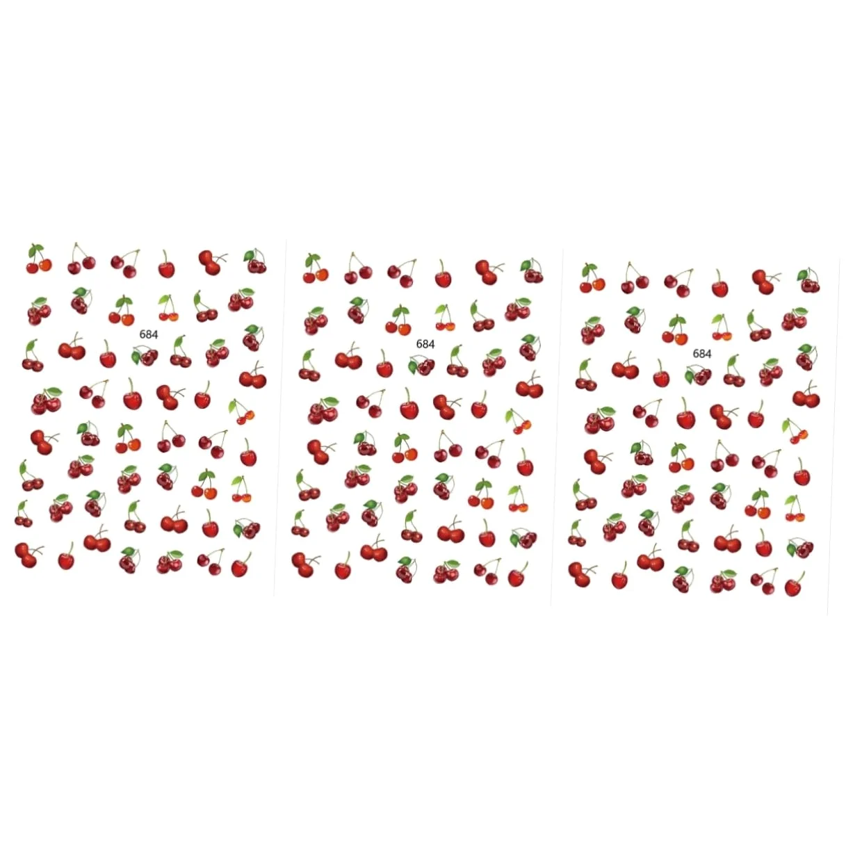 3 Set Adesivi Per Unghie Design Frutta Decorazioni Manicure Facili Applicare Per Donne E Ragazze Per Feste E Speciali 12 Fogli*3