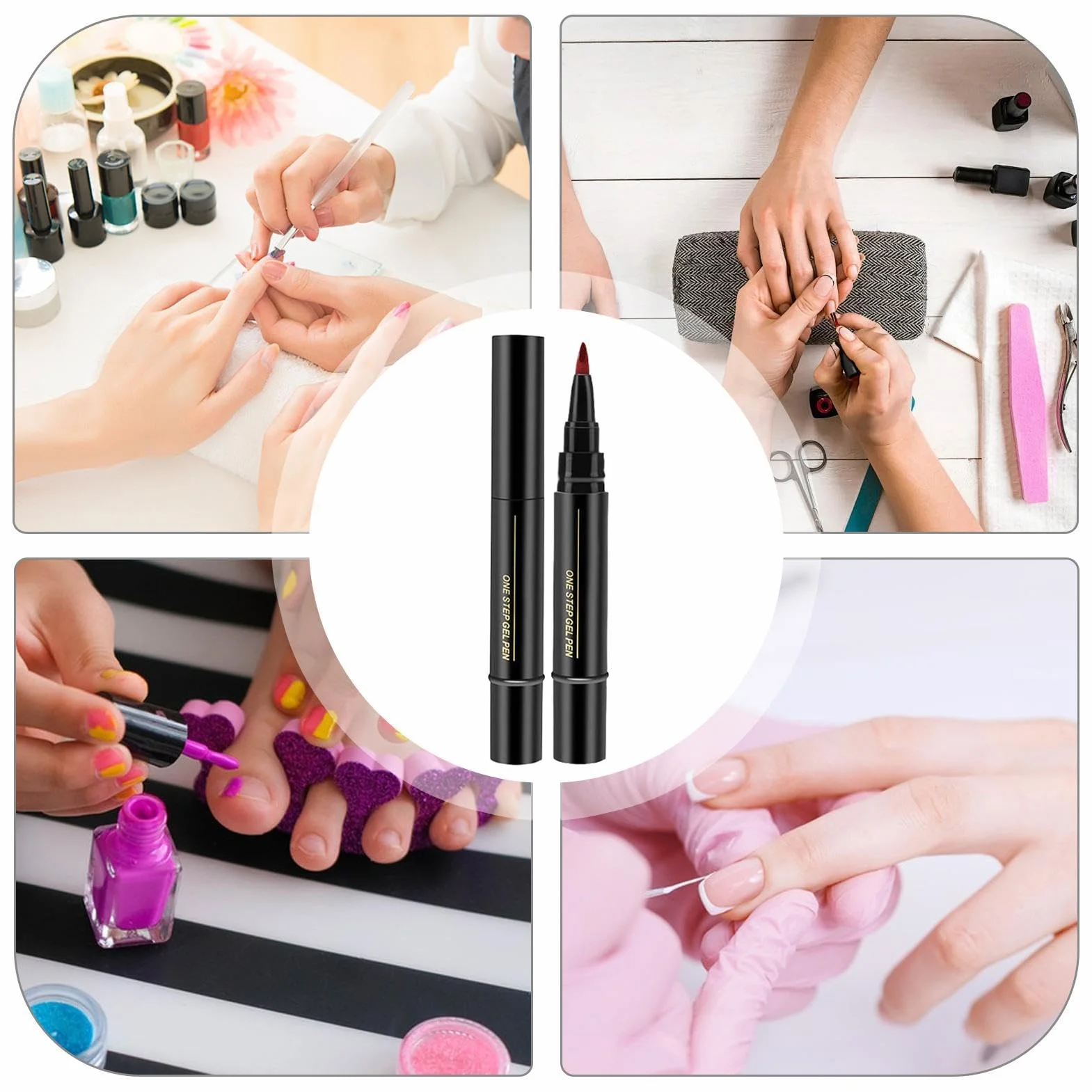 Smalti Penna, Asciugatura Rapida Unghie Smalto Penne, 5ml Smalto Semipermanente Ad Asciugatura Rapida Set Manicure Professionale Per Disegni Richiede Lampada UV