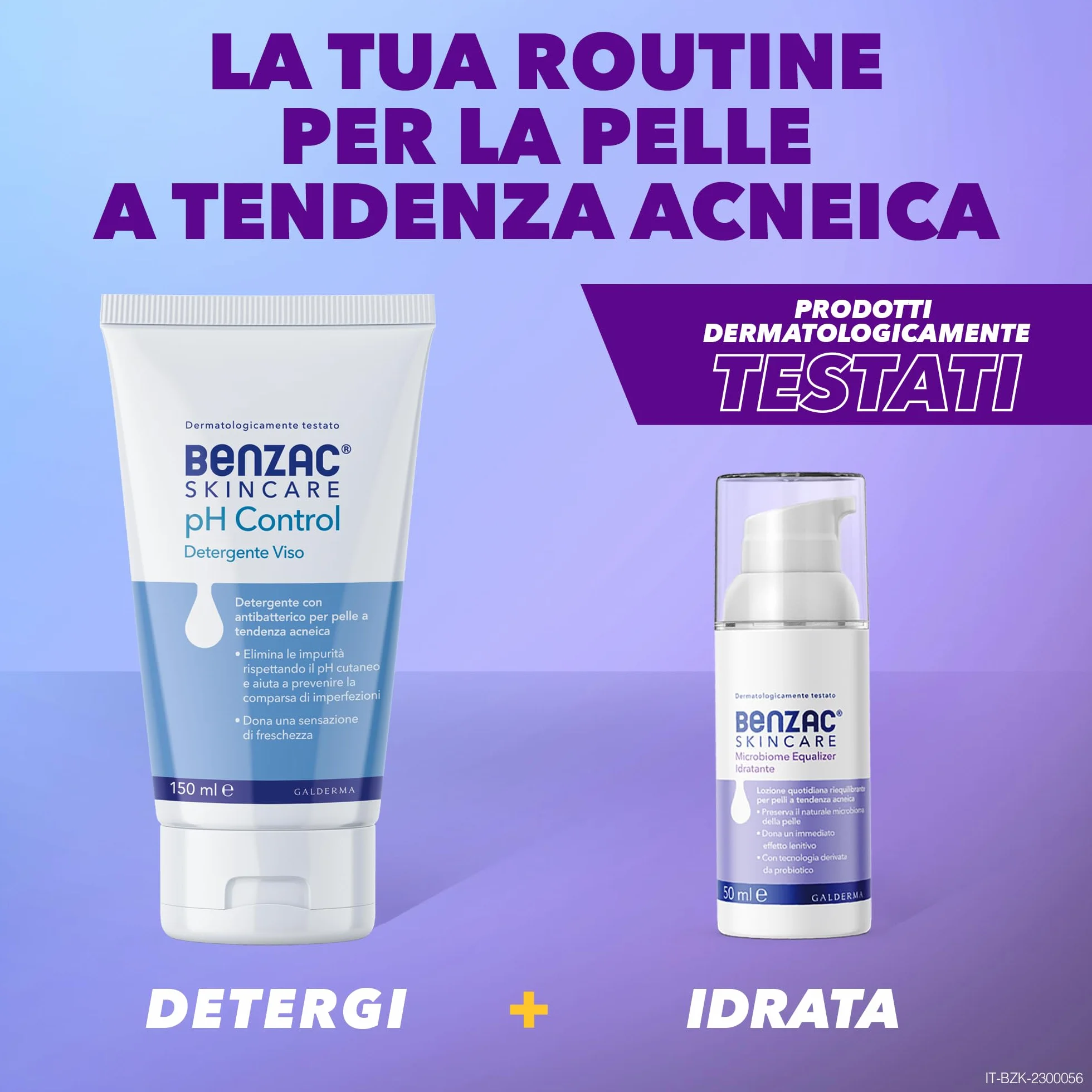 Benzac Skincare pH Control, Detergente Viso, Anti Acne, con Antibatterico, Elimina le Impurità e Rispetta il pH Cutaneo, con Gluconolattone e Zinco