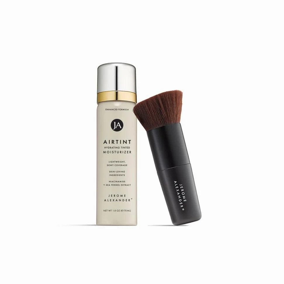 Jerome Alexander Magicminerals Airtint - Spray idratante con colore per aerografo (leggero), spray idratante con colore e anti-età, medio, 2 pezzi