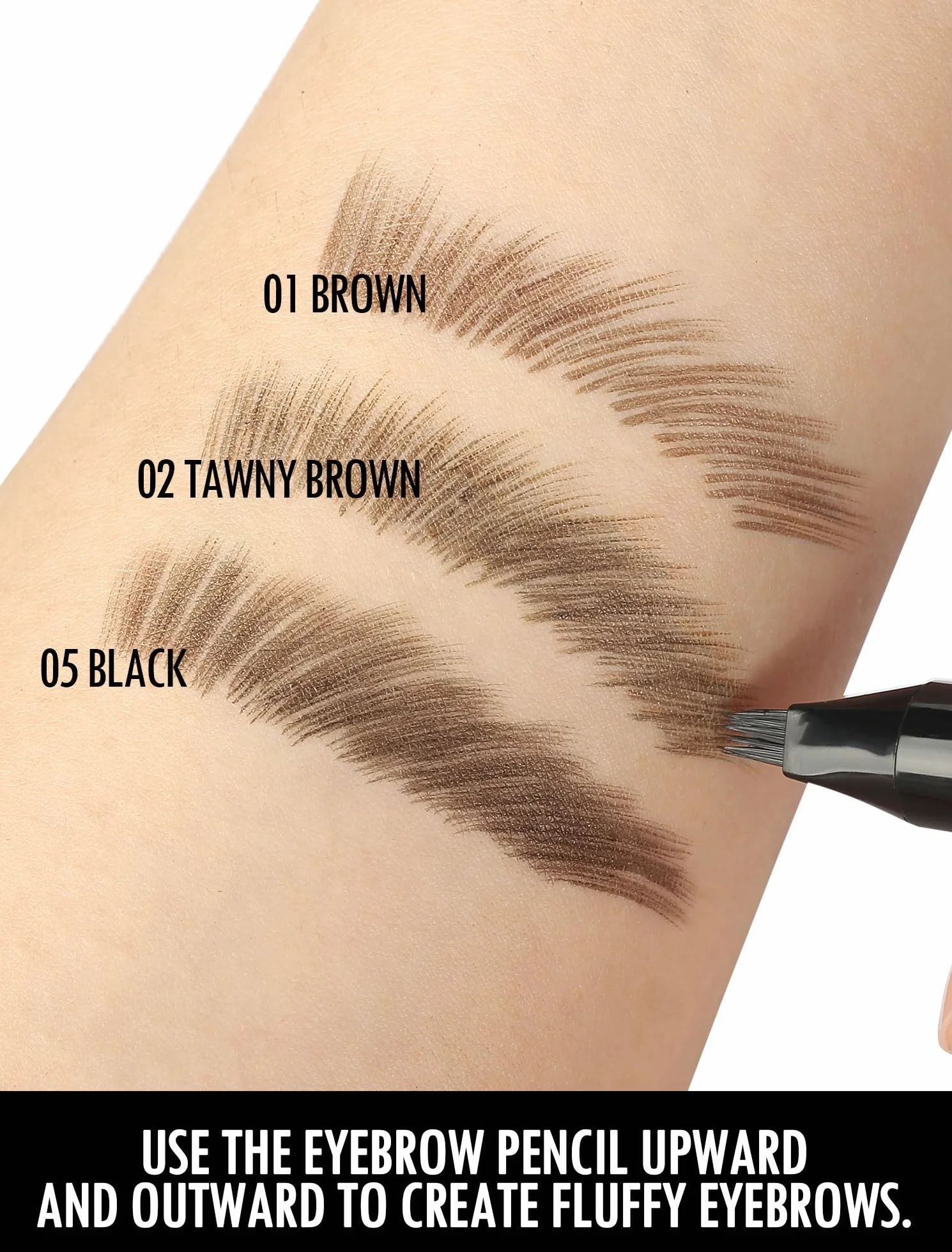 Matita Sopracciglia Microblading- Facile da Usare,matita sopracciglia, Effetto Ultra Naturale,Matita Sopracciglia, Durata Lunga, Siccità Rapida e No Transfer (02 taupe)