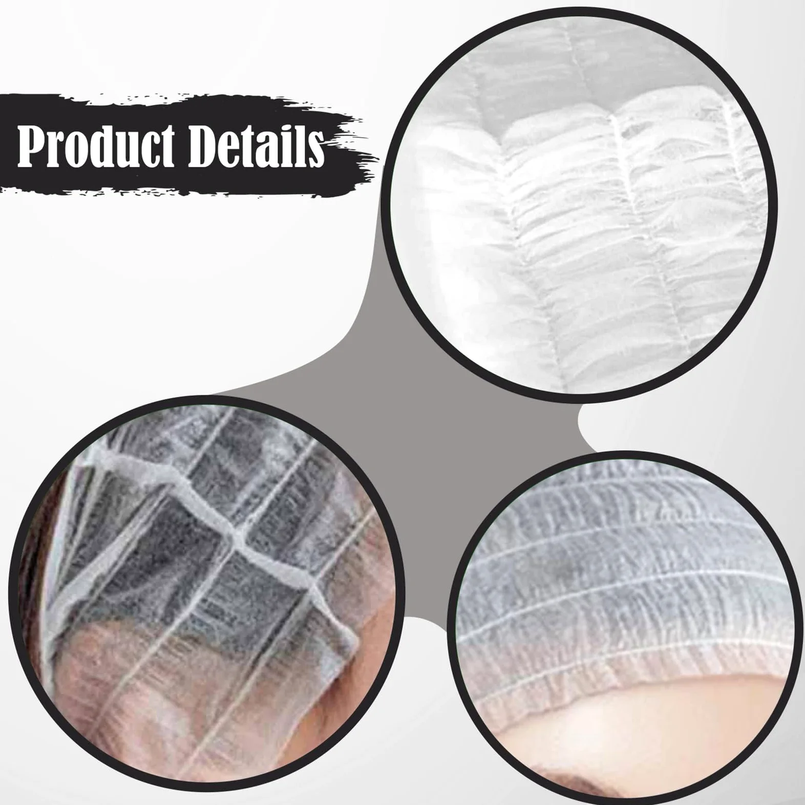Oshhni 100 fasce per capelli SPA per il viso, fasce per capelli SPA per il trucco, elastiche multiuso per, per per saloni di bellezza, Bianco