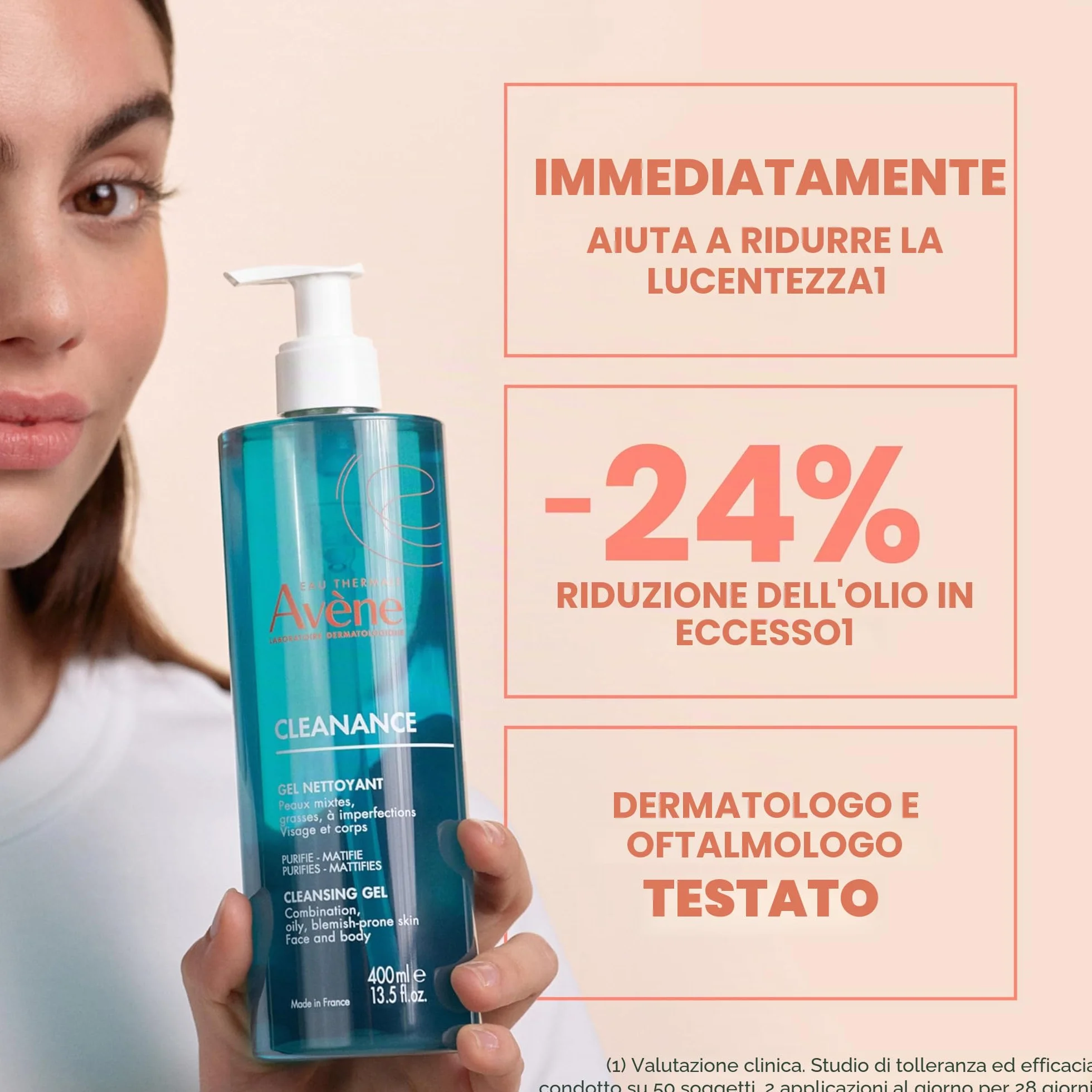 Avene - Avene Cleanance Gel Detergente Viso per Acne 400ml - 980138729