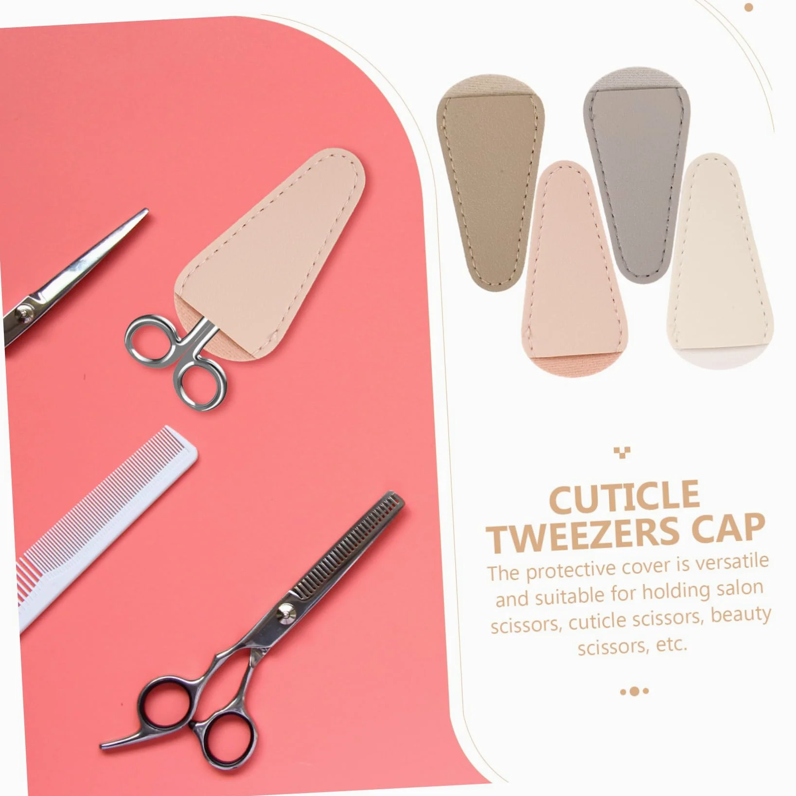 VALICLUD 5 Set Kit Manicure Nipper Manica Della Cuticola Professionale Copertura Protettiva Per Pinze Per Cuticole Copertura Delle Pinzette Per Cuticole Pelle Sintetica 4 Pezzi*5