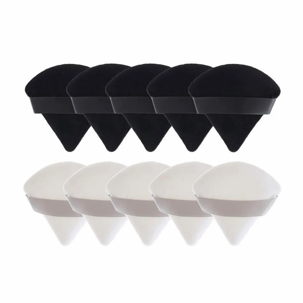 Generico yaoqijie 50 Pezzi Triangolare Velluto Soffio Pizza Farina Mini Trucco Viso Spugna Cosmetici Lavabile Strumento for Il Trucco Leggero Lasting (Color : 50Pcs-Mix)