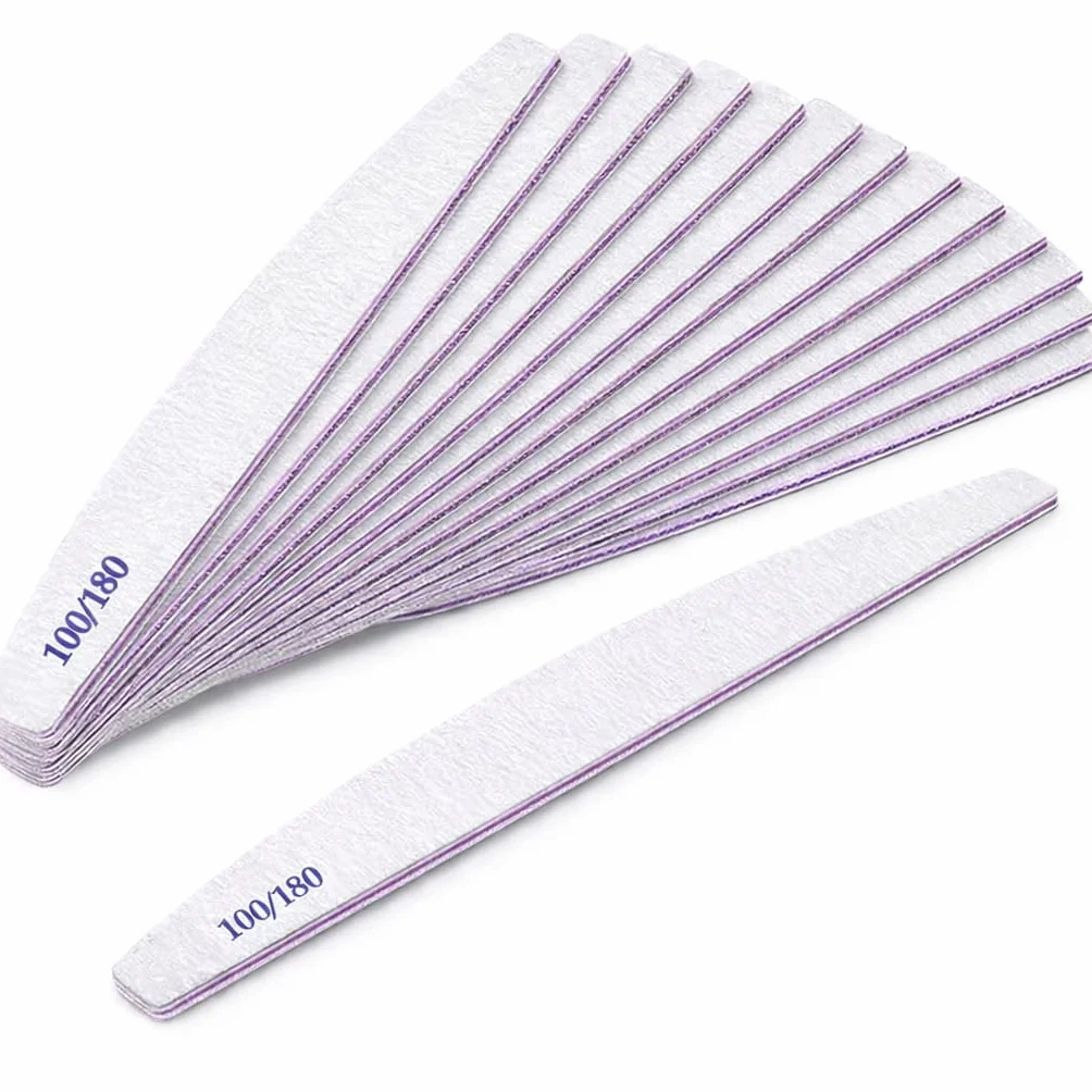 Kit 20 Lime per Unghie Professionali 100/180 Doppia Grana Manicure Ricostruzione