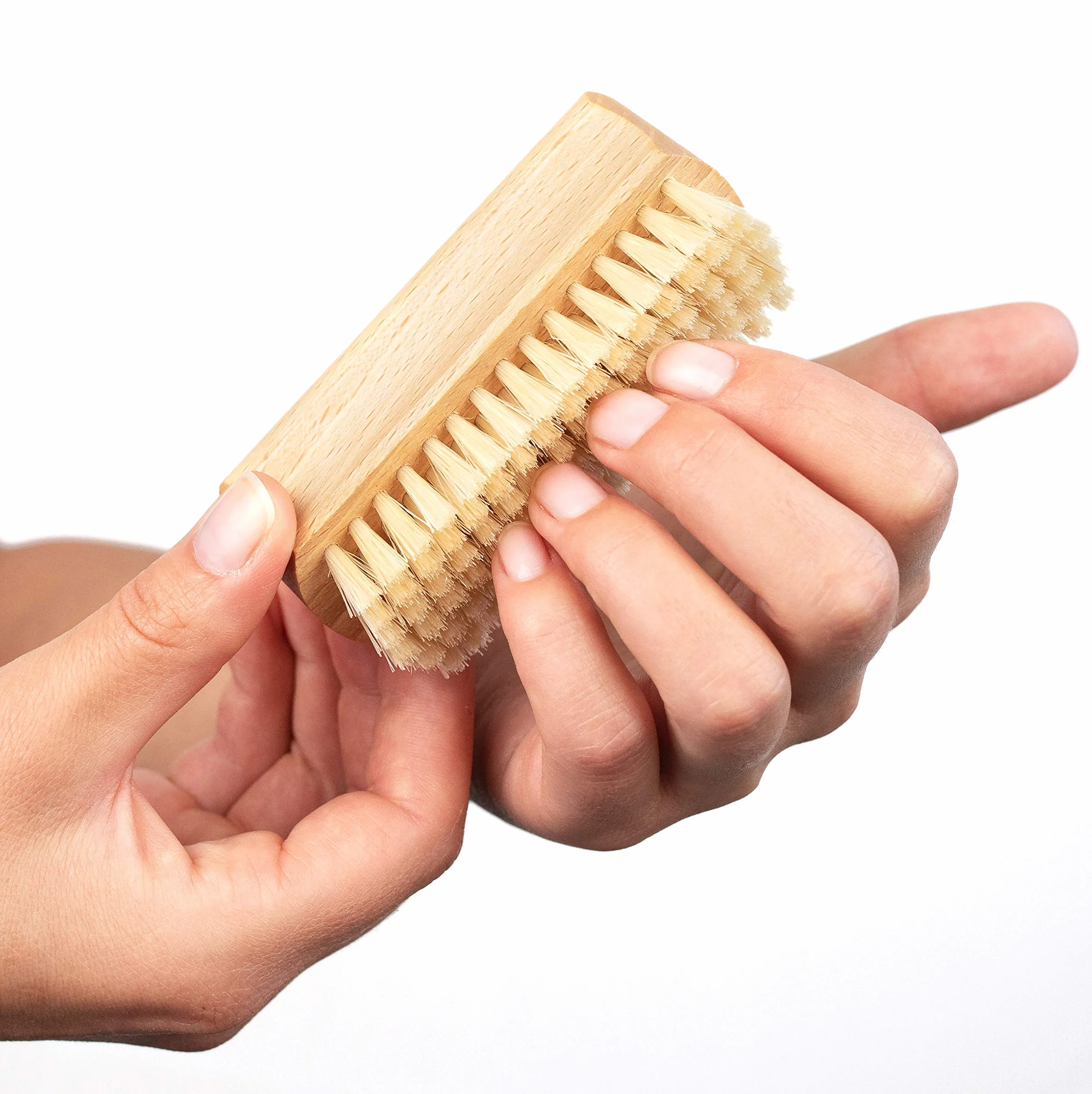 REMOS Spazzola per mani e unghie in legno di faggio con setole naturali