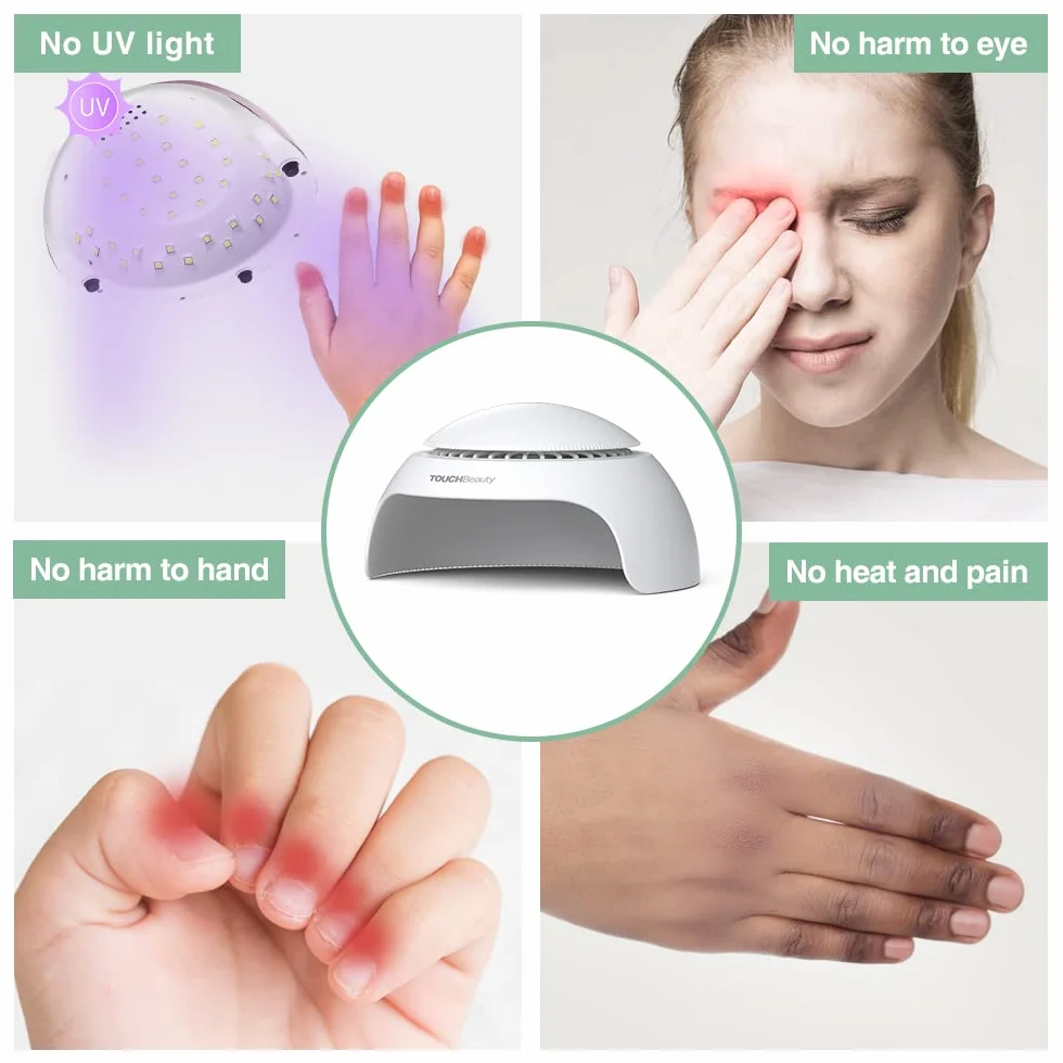 TOUCHBeauty Asciugatore per unghie per bambini, lampada per unghie a LED per smalto normale con aria, strumento per manicure per smalto normale - perfetto per i bambini AG-2130EU