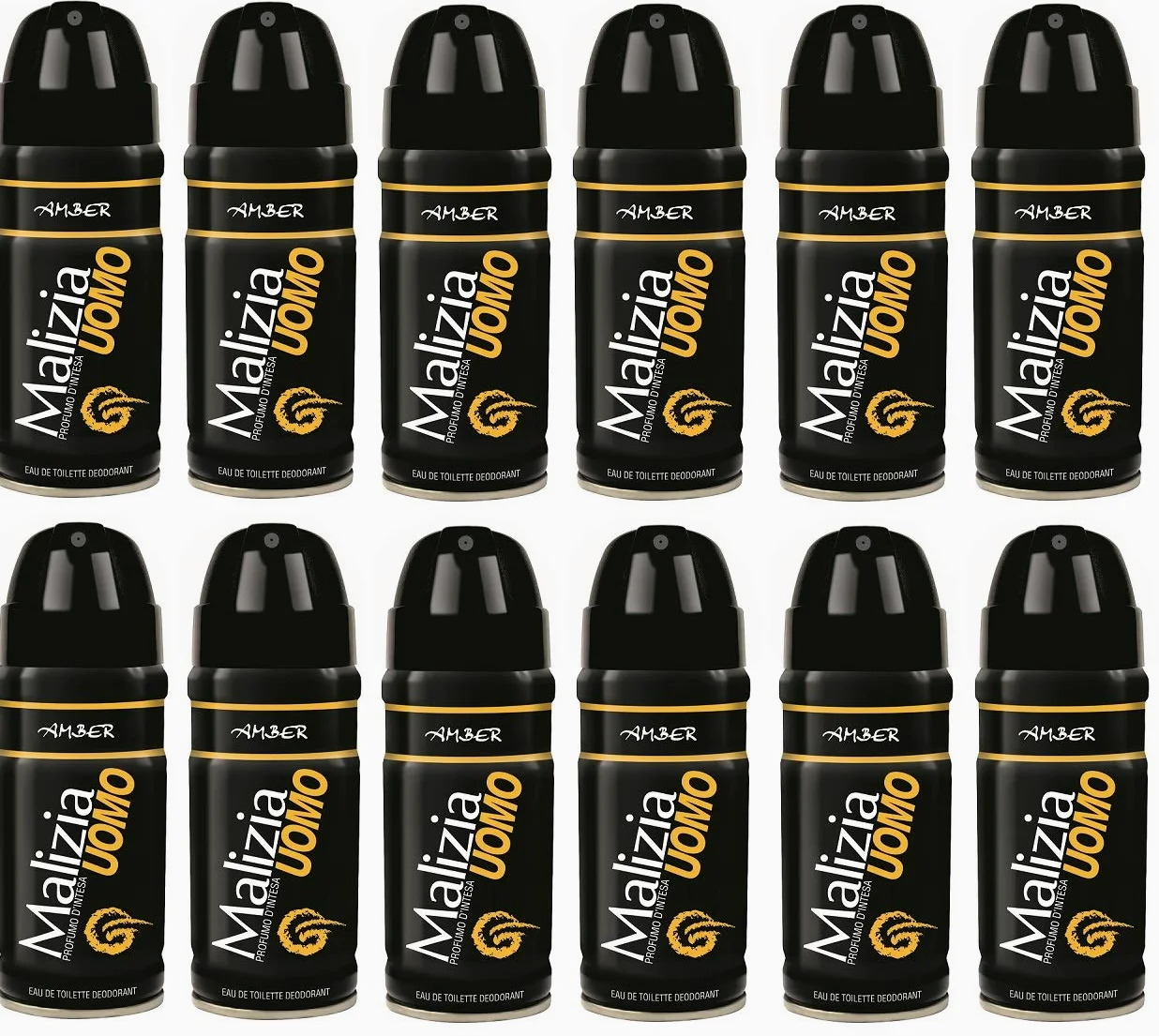 MALIZIA UOMO Deodorante AMBER 12 x 150 ml