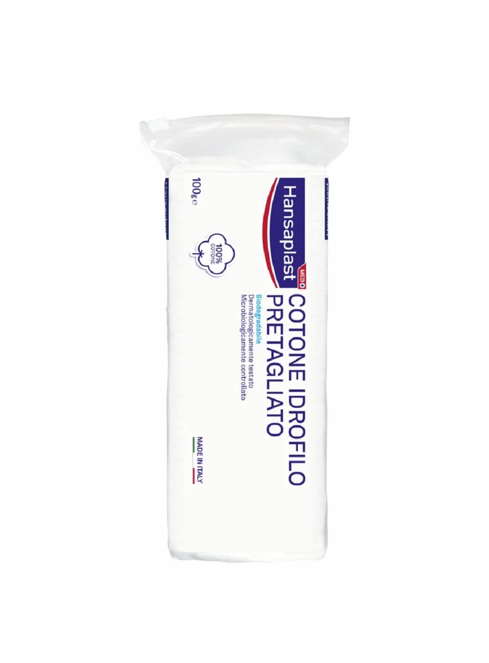 Hansaplast Cotone Idrofilo Pretagliato 100% puro cotone biodegradabile 100 g