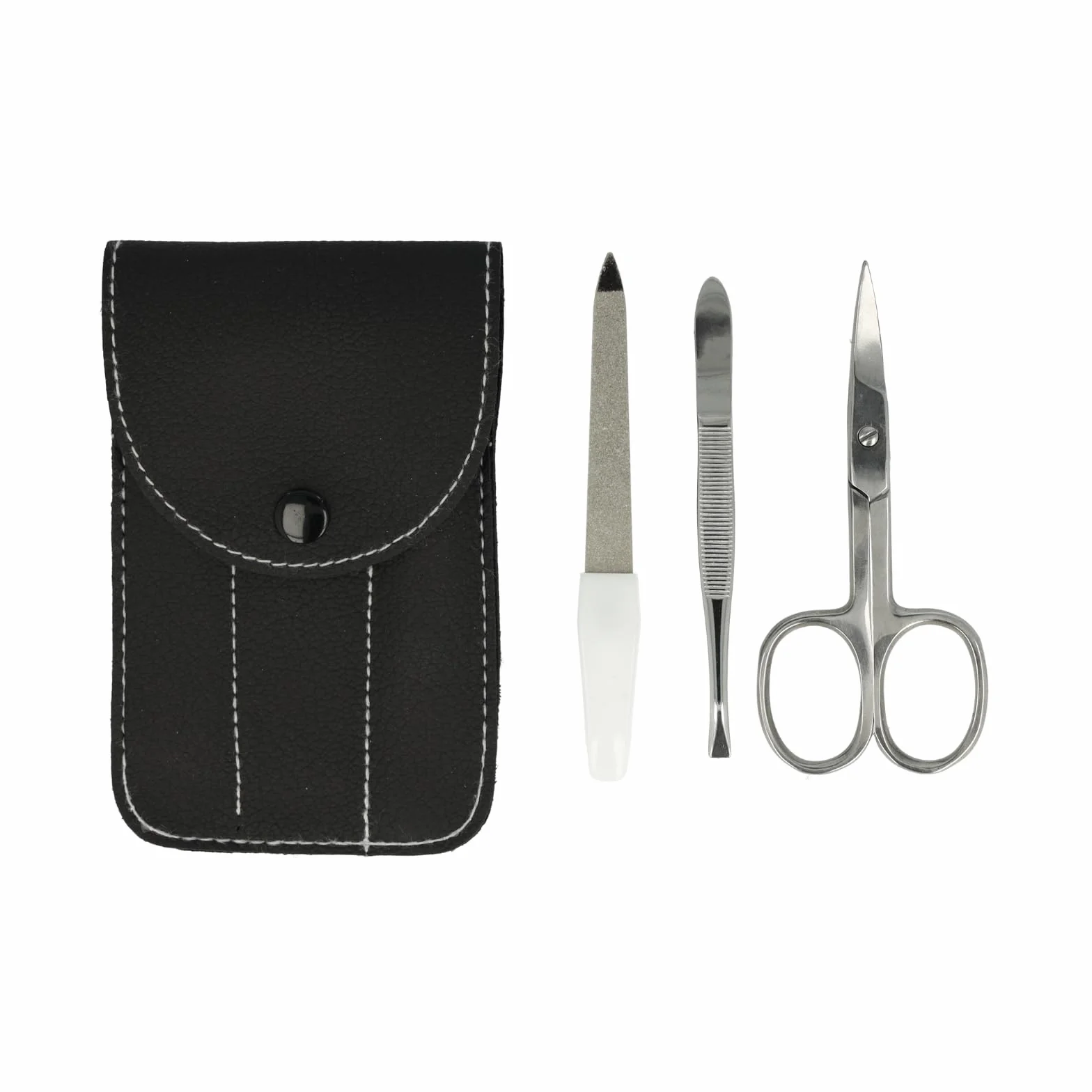 Clauss Set per la cura delle unghie con forbici, lime e pinzette | Set per unghie premium per manicure e pedicure | Astuccio per unghie per uso quotidiano e viaggi | BC-S10044