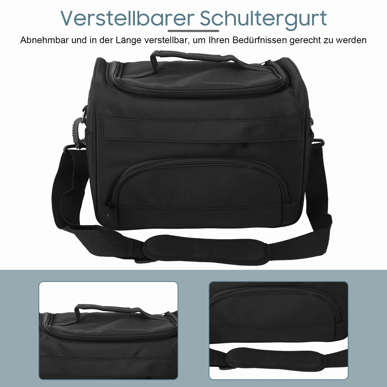 Borsa Trasporto Parrucchiere con Tracolla Regolabile Grande Borsa Organizzata Multi Strato per Attrezzatura Capelli Portatile Viaggio