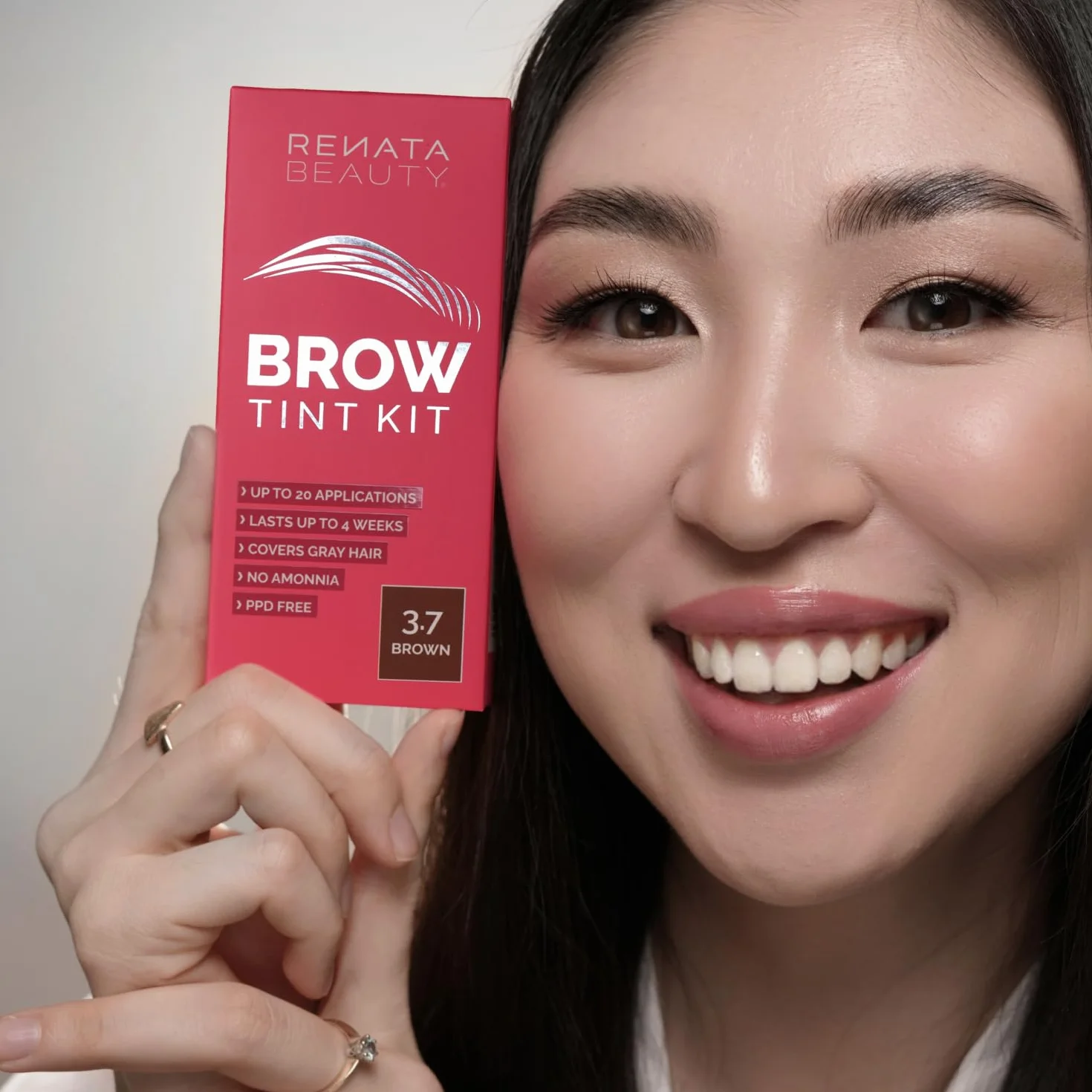 RENATA BEAUTY Kit Tinta Sopracciglia Semi-Permanente Marrone 20 Applicazioni