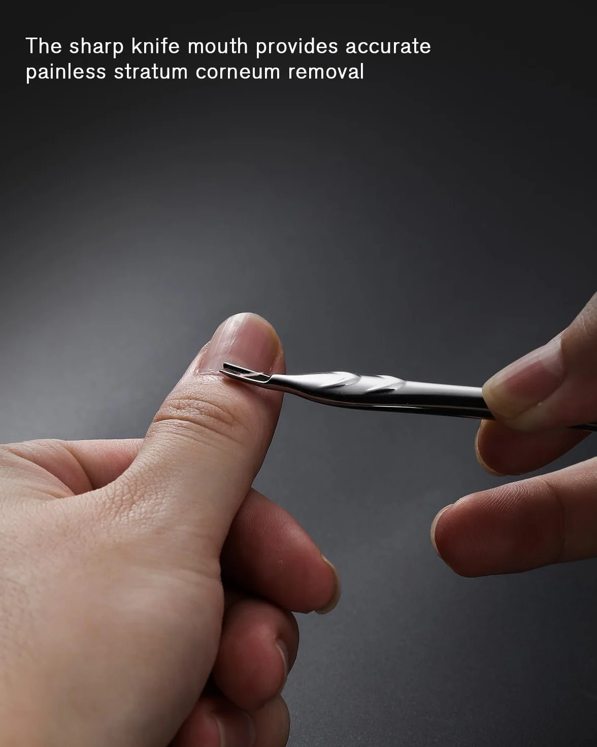FERYES 2 in 1 Taglia Cuticole in Acciaio Inox per Manicure e Pedicure - Argento