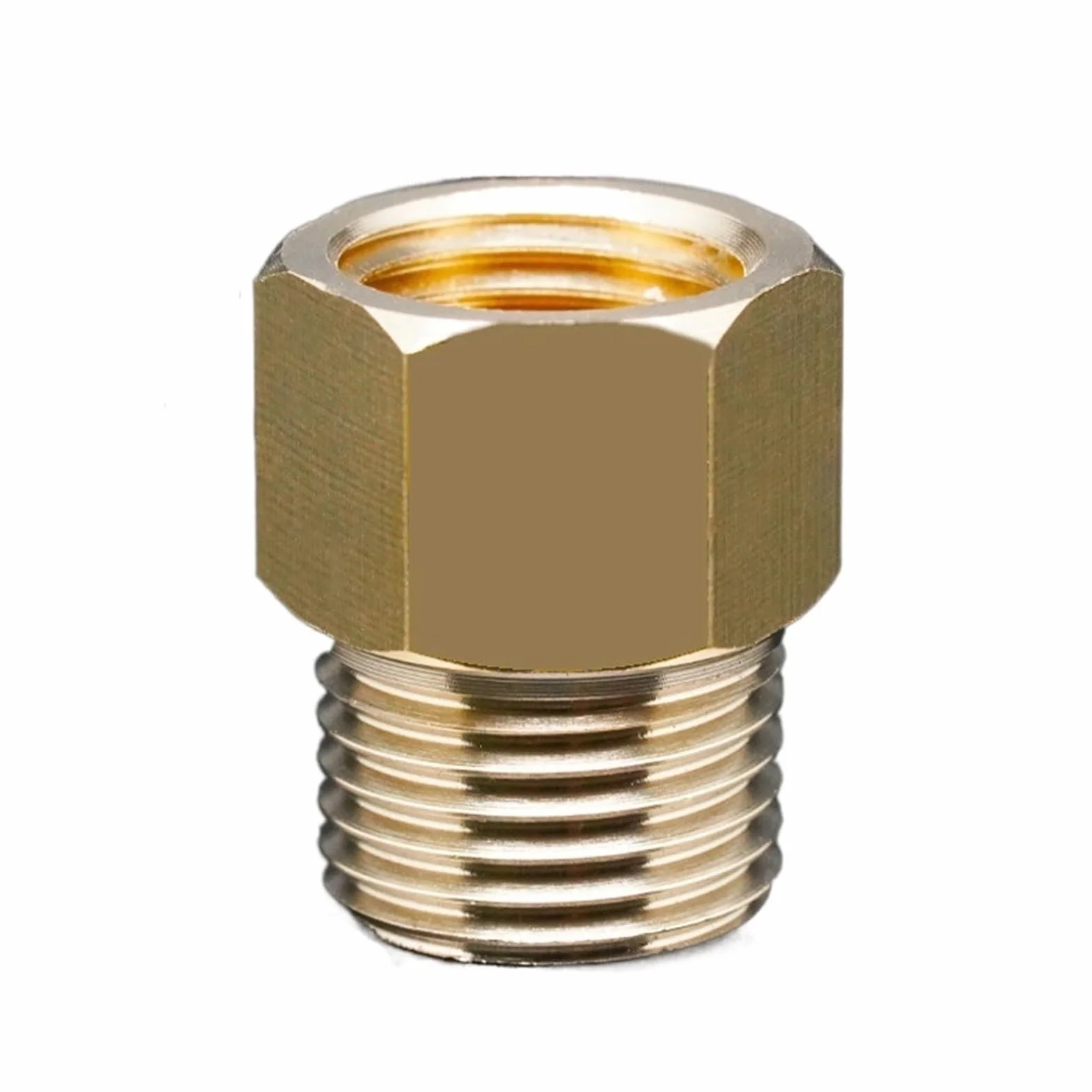 M14 M16 metrico femmina a filettatura maschio adattatore connettore accoppiatore raccordo tubo in ottone (Colore : M14 F to M16 M)