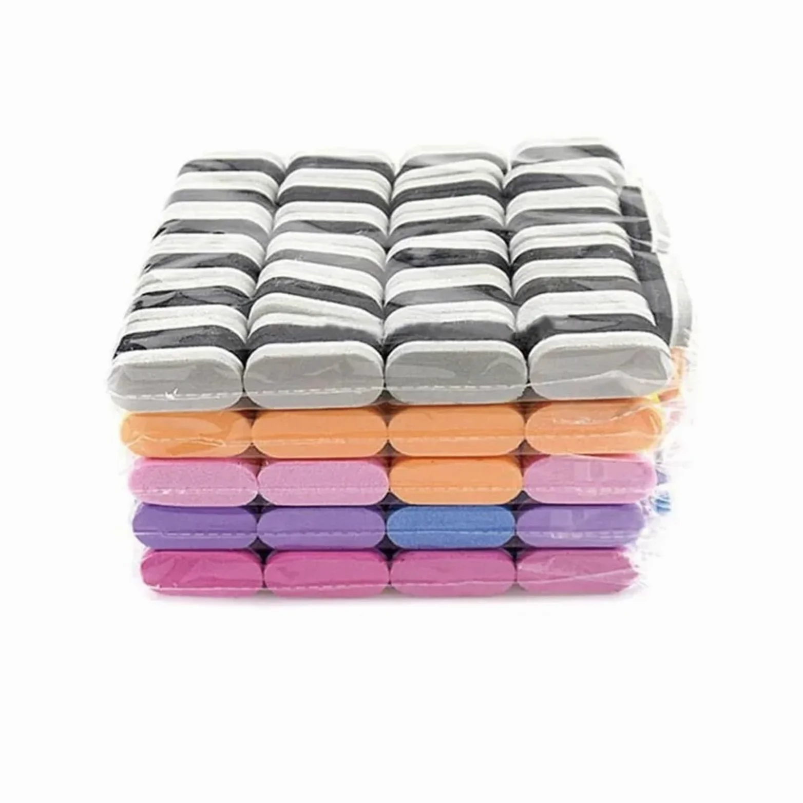 Buffer Unghie Tampone for unghie per Unghie | Lima in spugna con blocchi di colore misto 100/180 da 500 pezzi