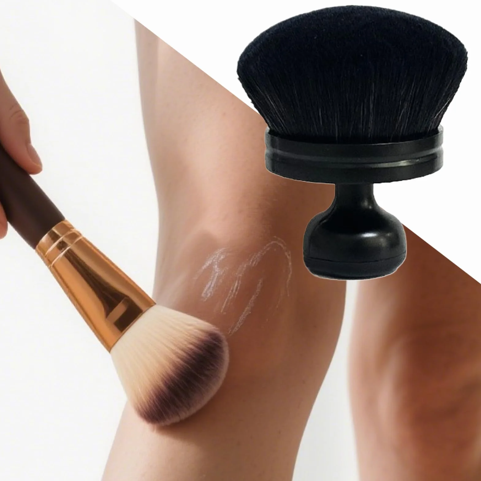 Spazzola per il trucco del corpo per gambe, spazzola per il corpo per autoabbronzante, copertura extra accessori per il trucco per schiena e gambe per la miscelazione della protezione solare