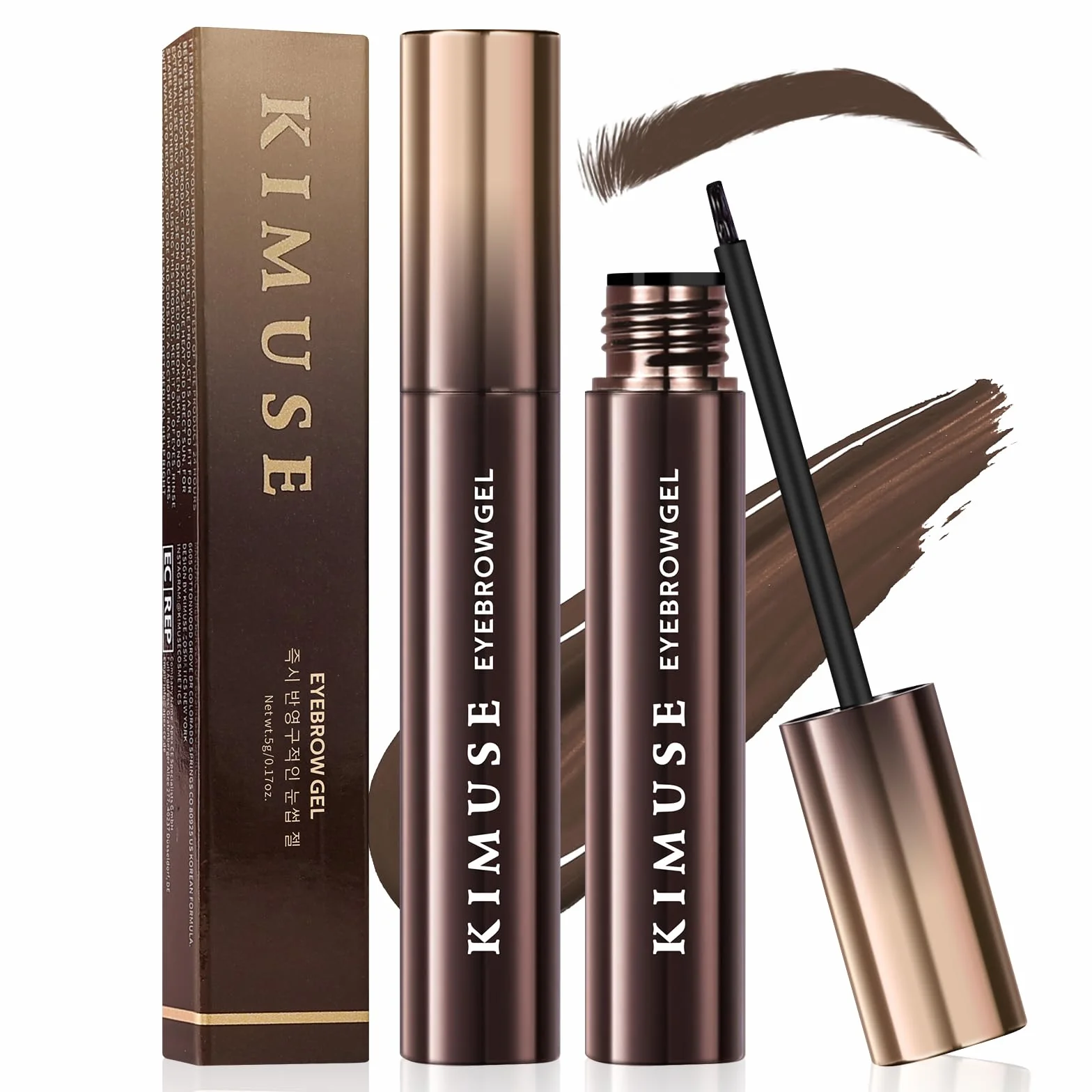 KIMUSE Eyebrow Gel, Tinta per Sopracciglia a Lunga Tenuta, Gel per Sopracciglia Impermeabile, Anti-Transfer, Antisfumatura, 0.17oz