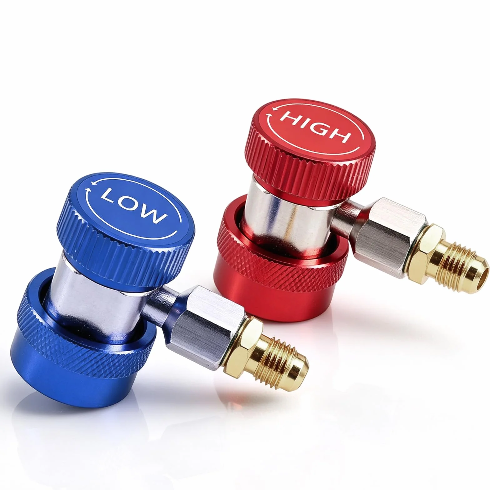 Adattatori Rapidi AC R134 Collettore Refrigerante 1/4" SAE HVAC 2 pcs