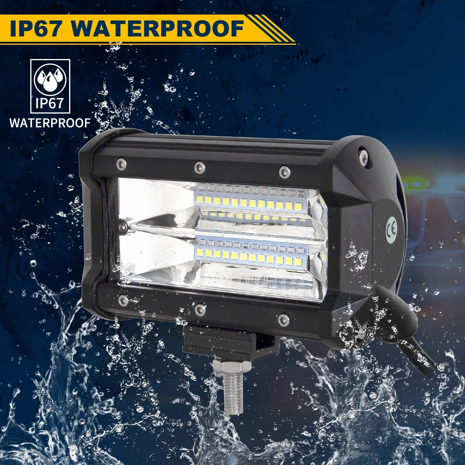 Willpower Barra LED Fuoristrada 51cm 288W Spot Flood Combo DC 12V Impermeabile Fari LED Luce da Lavoro