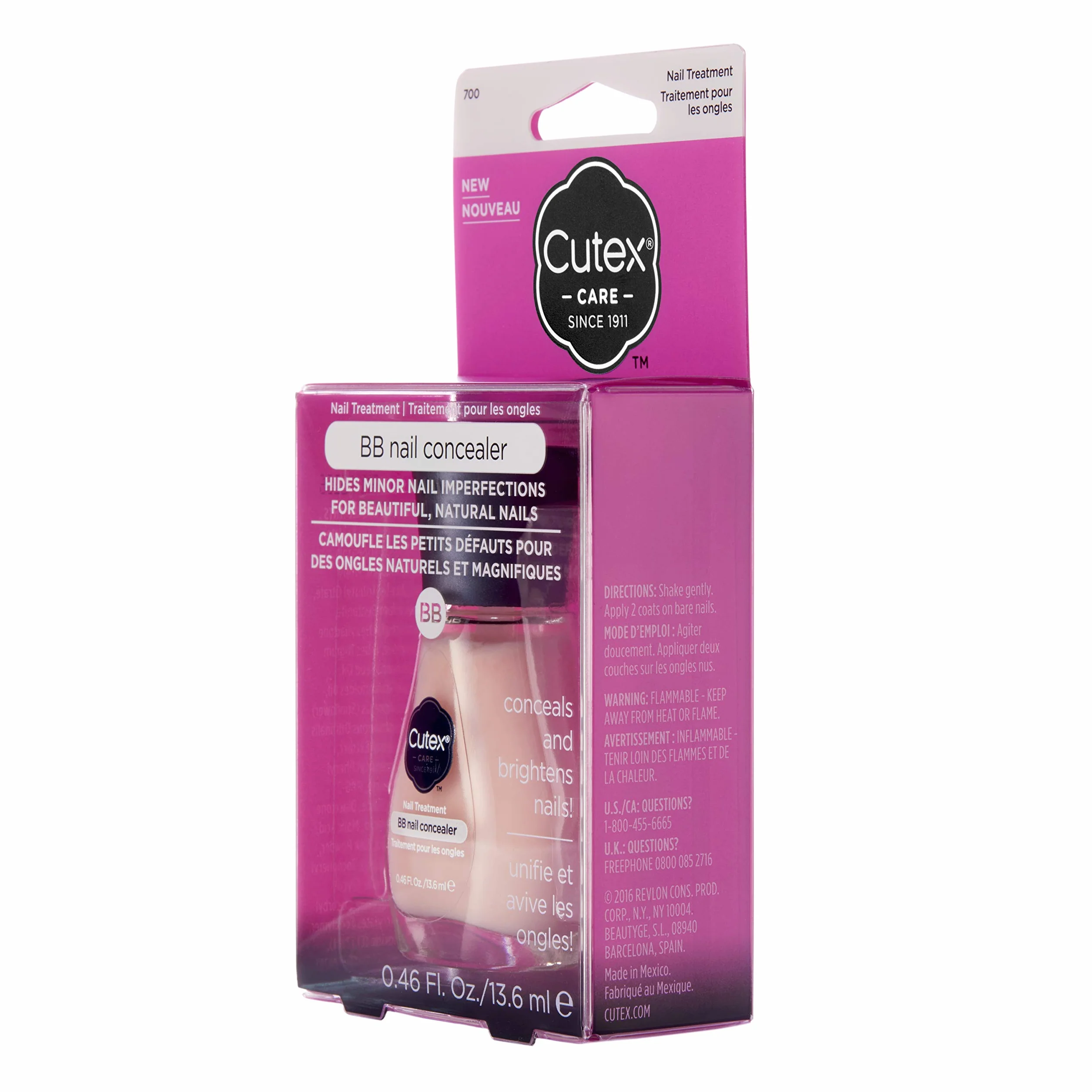 Cutex BB Nail Concealer Trattamento Nail Care Treatment Correttore Unghie dalla Superficie Imperfetta o con Macchie Bianche - 13.6 ml