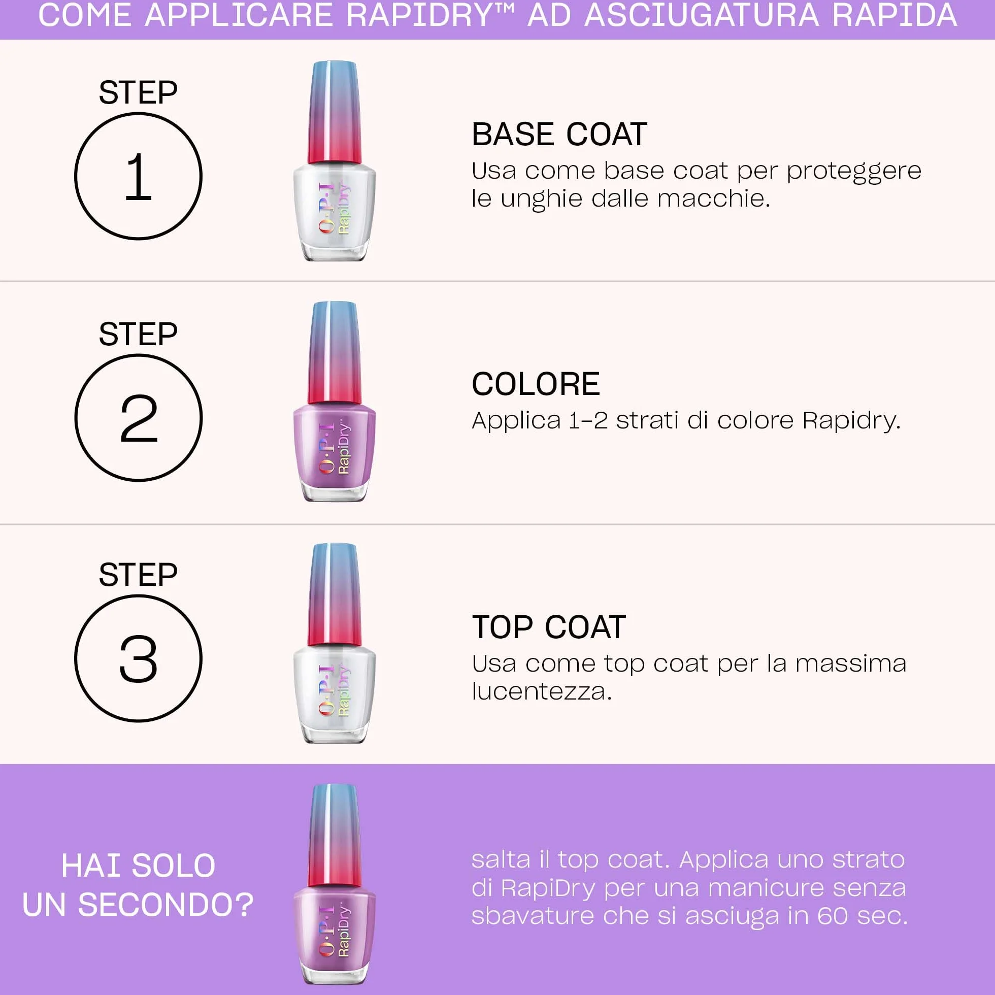 OPI RapiDry™ Smalto ad Asciugatura Rapida, Vegano, Opaco Neutro Nude Rosso (9ml)