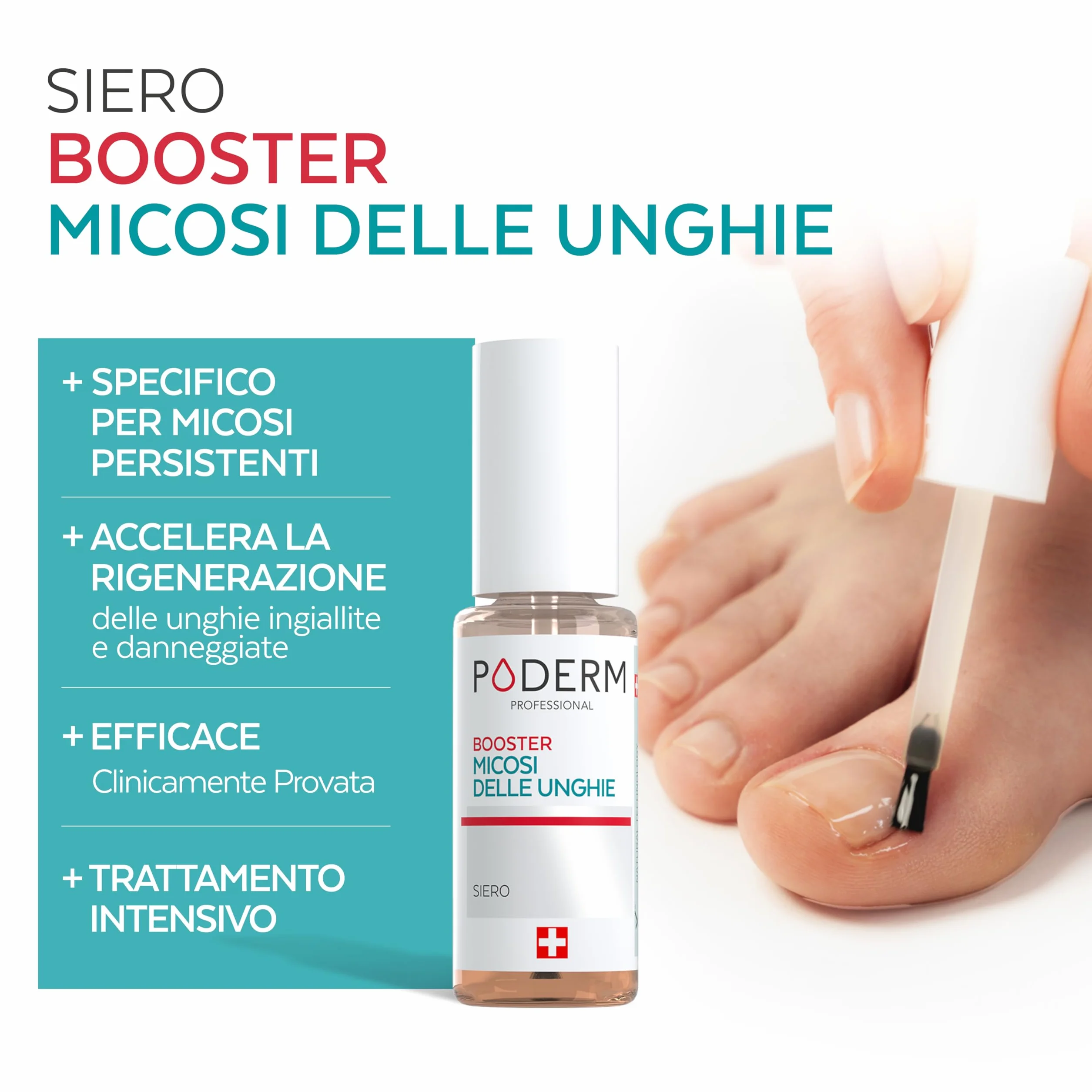 Trattamento micosi unghie piedi PODERM COMPLEMENT BOOSTER Prodotto in Svizzera