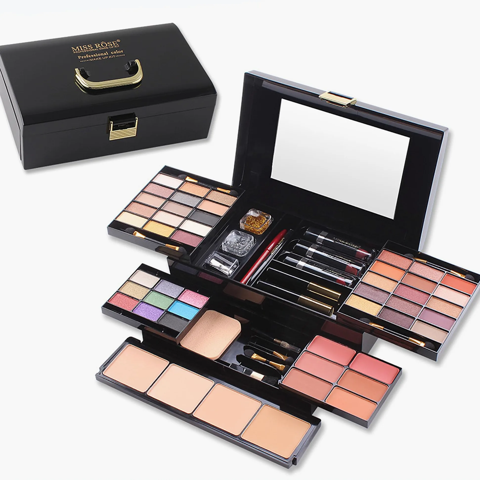 Trousse Trucchi Donna - Make Up Set - Set Trucchi Donna Include Palette Di Ombretti Rossetto Fard Concealer Cipria Eyeliner Mascara