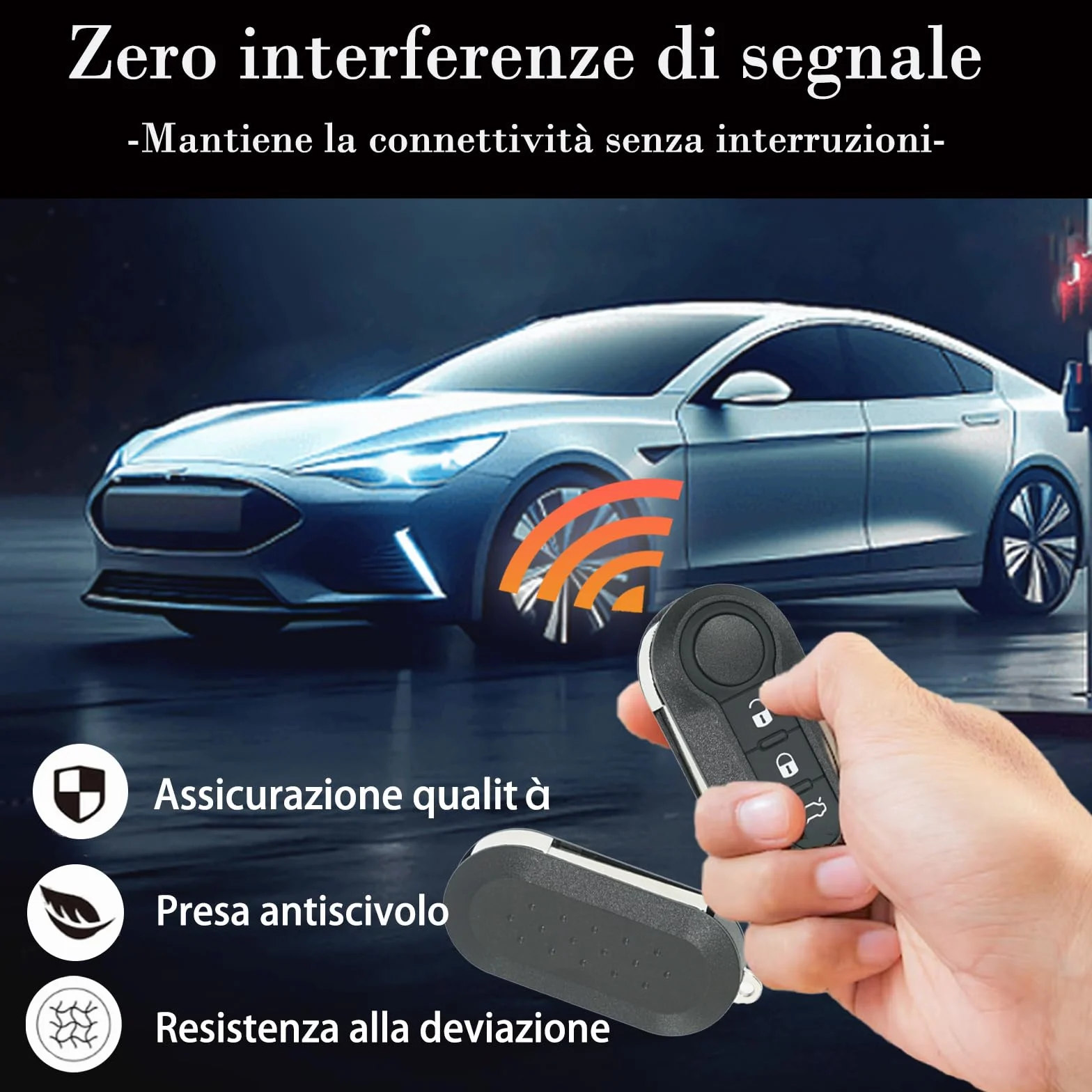 SUPALAND Guscio Chiave di Ricambio 3 Tasti per Telecomando Auto Fiat 500L 500 Punto Evo Grande Bravo Panda Ducato Lancia con Cacciavite e Catena Portachiavi