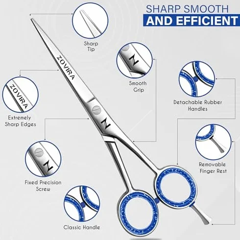 Forbici per capelli professionali 6 pollici in acciaio inossidabile per barbiere e uso domestico