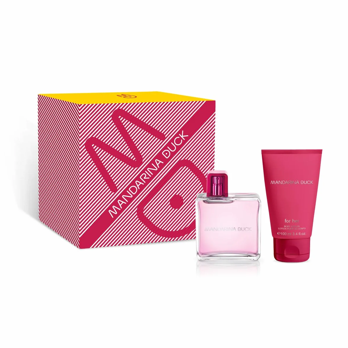 MANDARINA DUCK FRAGRANCES |For Her Cofanetto Regalo Donna, Include For Her Eau de Toilette 100 ml e Crema Corpo 100 ml, Fragranza Fiorita, Fruttata e Chypre