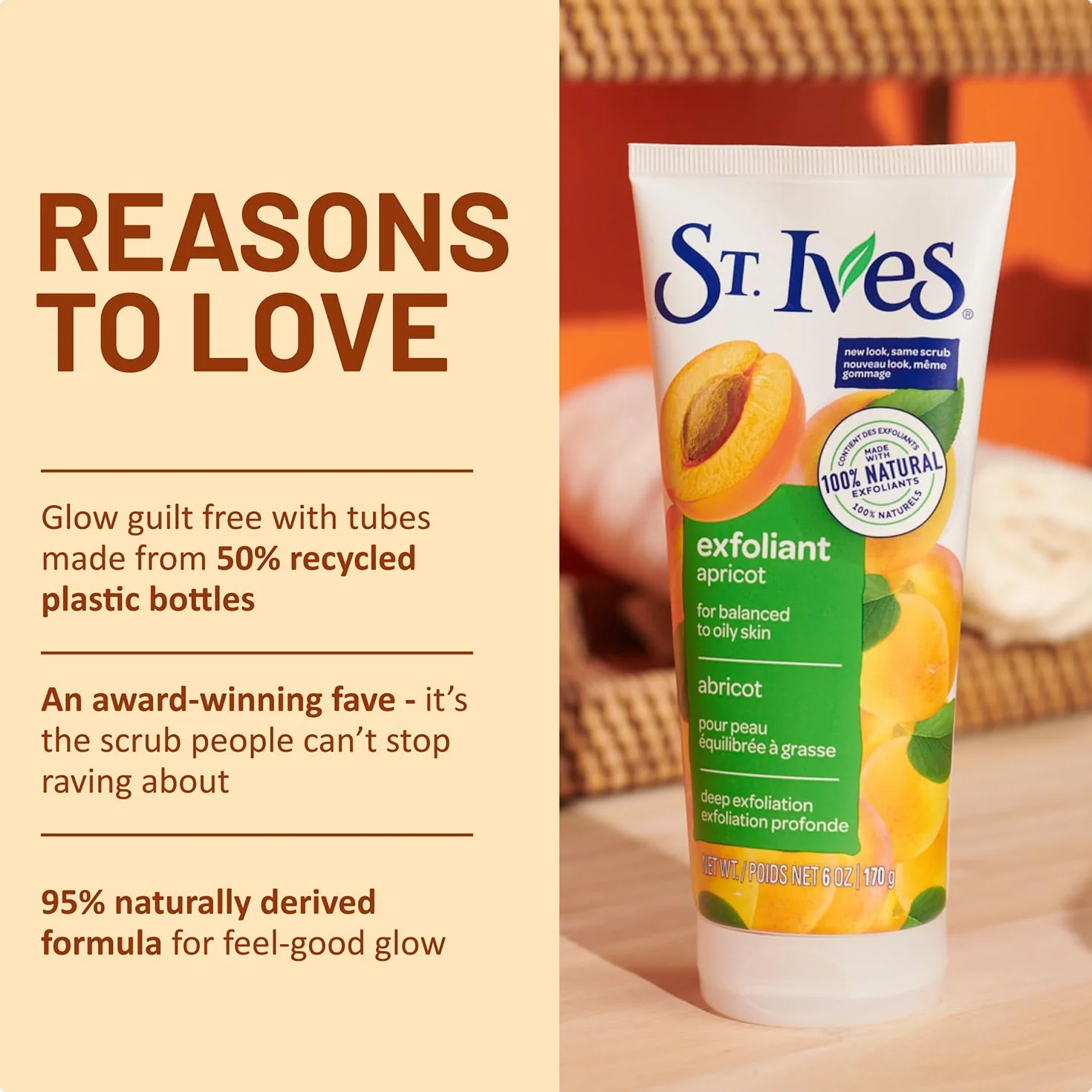 ST. Ives Fresh Skin Apricot Scrub, 150 ml