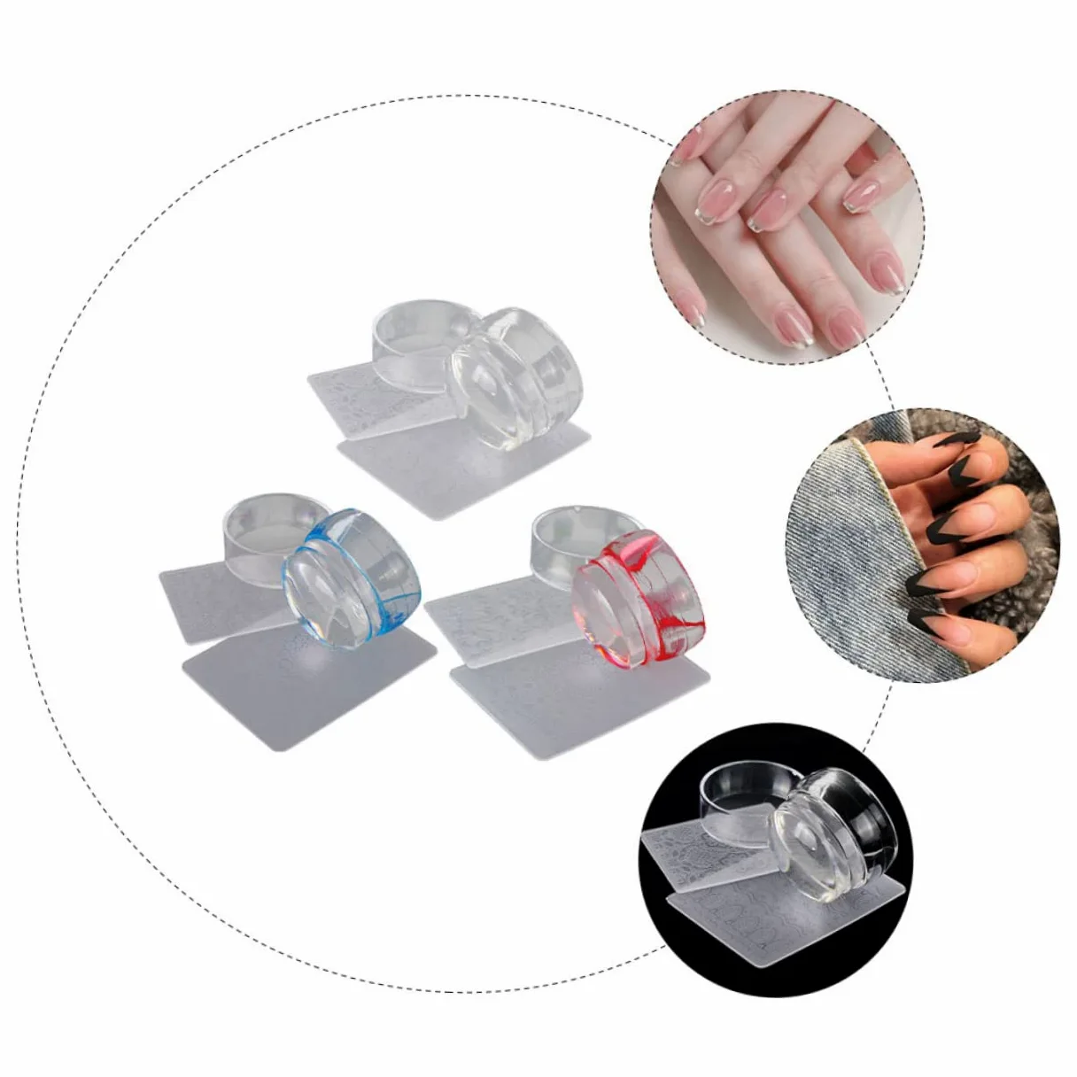 Housoutil 9sets Stamper Per Nail Art Per Unghie Design Per Festival e Speciali Per Manicure e Decorazioni Unghiali
