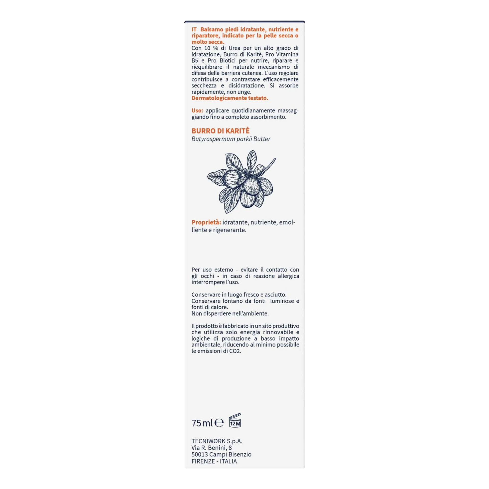 Uremed balsamo piedi idratante riparatore 10% urea 75 ml