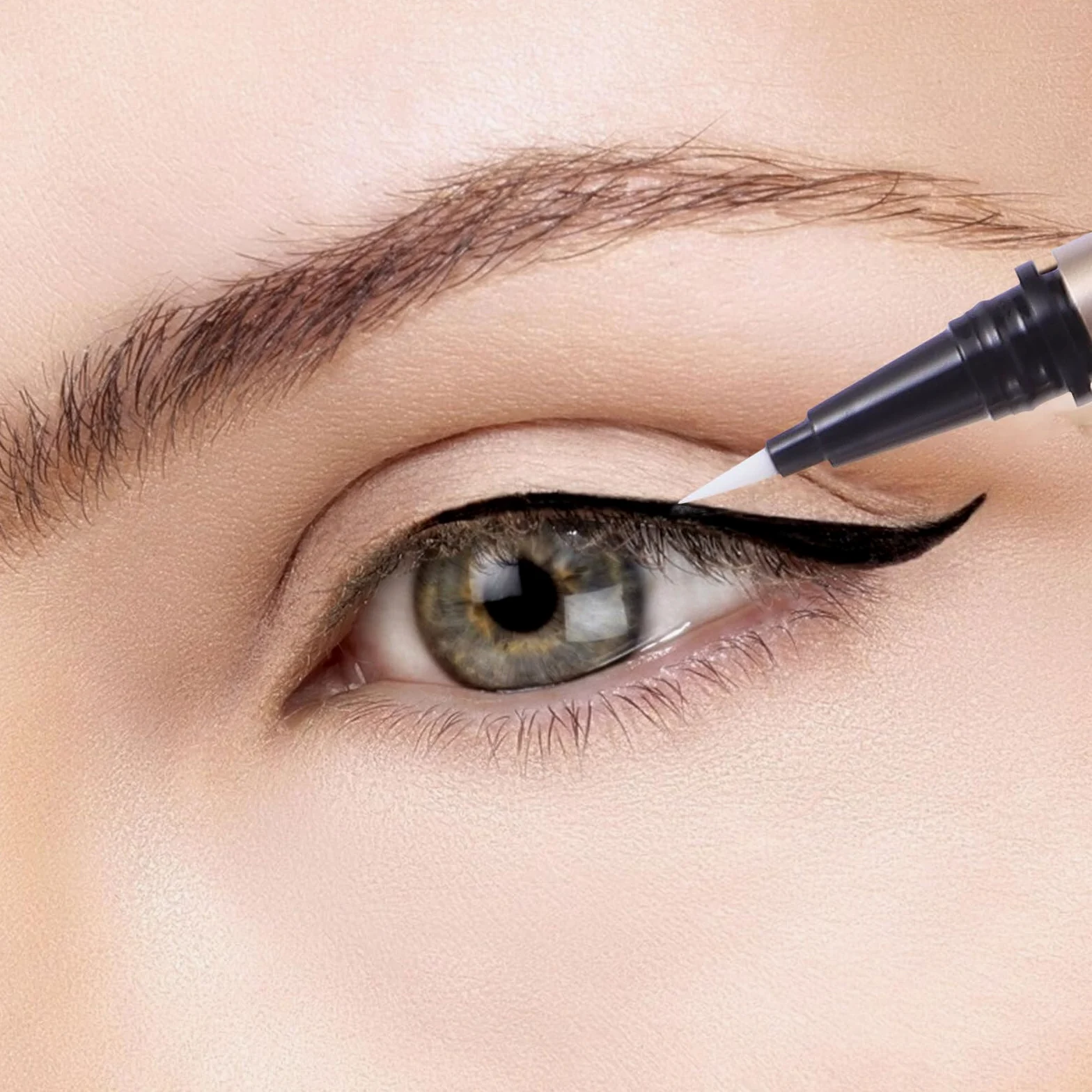 5 Pezzi Tubetti Vuoti per Eyeliner Liquido 1ml in Plastica Oro Ricaricabili per Trucco Occhi per Saloni di Bellezza