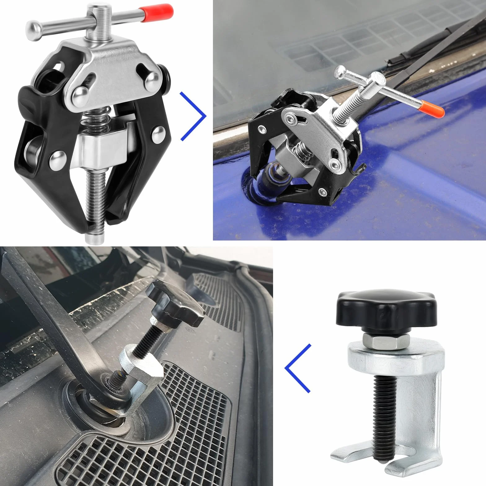 Estrattore per Braccio Tergicristallo 3 Pezzi, Strumento Rimozione Tergicristallo Auto (9-30mm)