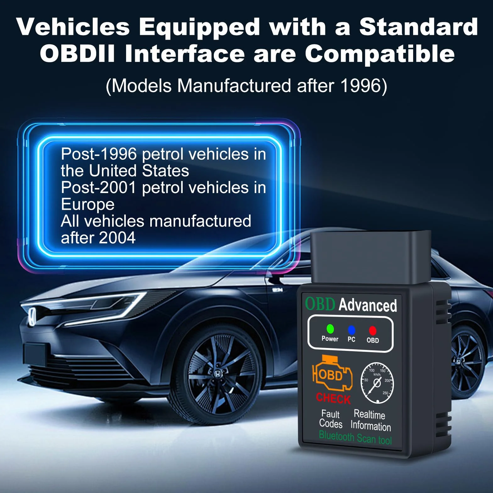 OBD2 Auto Diagnostica Bluetooth Scanner per Guasti Veicolo iOS Android Windows